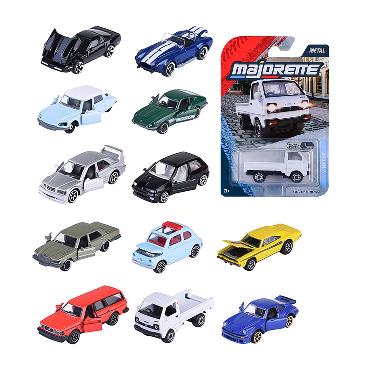 Imagen 0 de Coche de metal a escala 1:64 Ride Cool Premium Vintage Majorette modelos surtidos