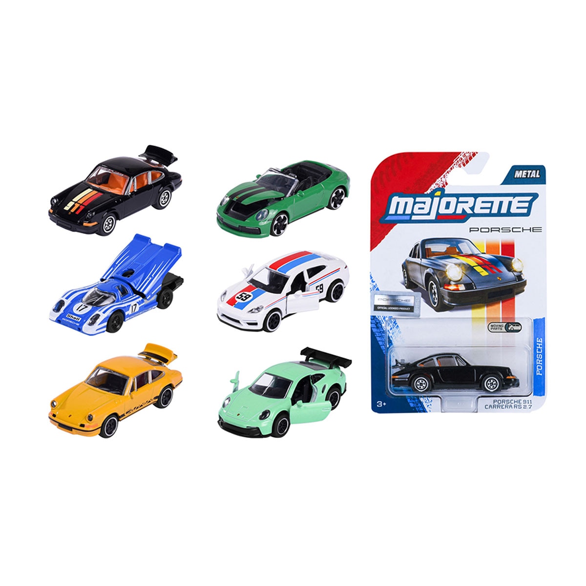 Imagen 0 de Coche de metal a escala 1:64 Ride Cool Premium Porsche Majorette modelos surtidos