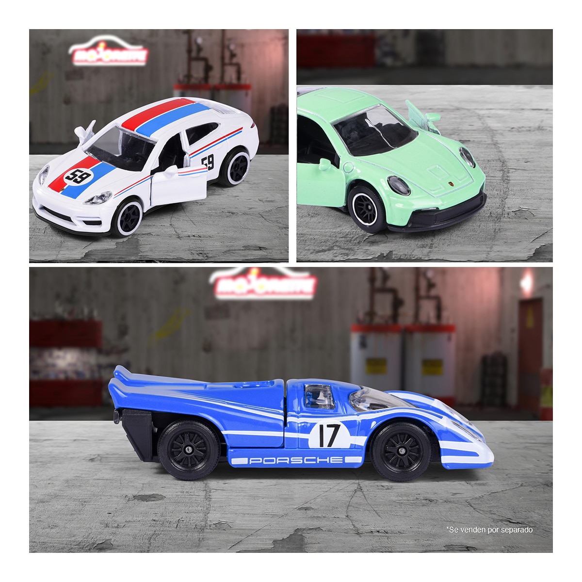 Coche de metal a escala 1:64 Ride Cool Premium Porsche Majorette modelos surtidos 7