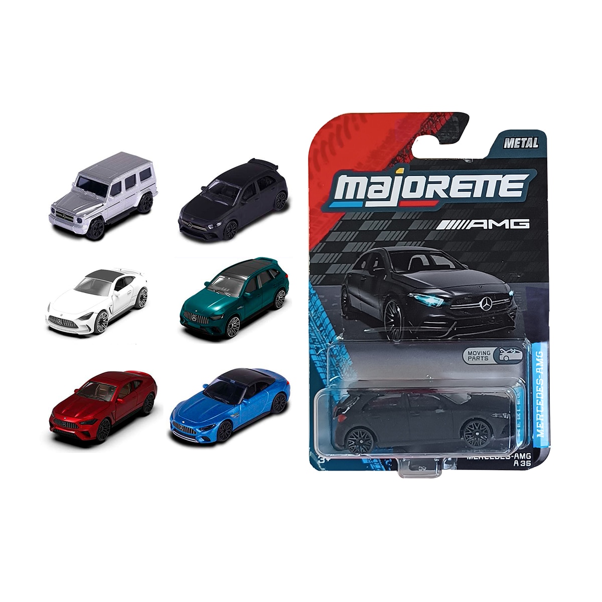 Imagen 0 de Coche de metal a escala 1:64 Ride Cool Premium Mercedes AMG Majorette modelos surtidos