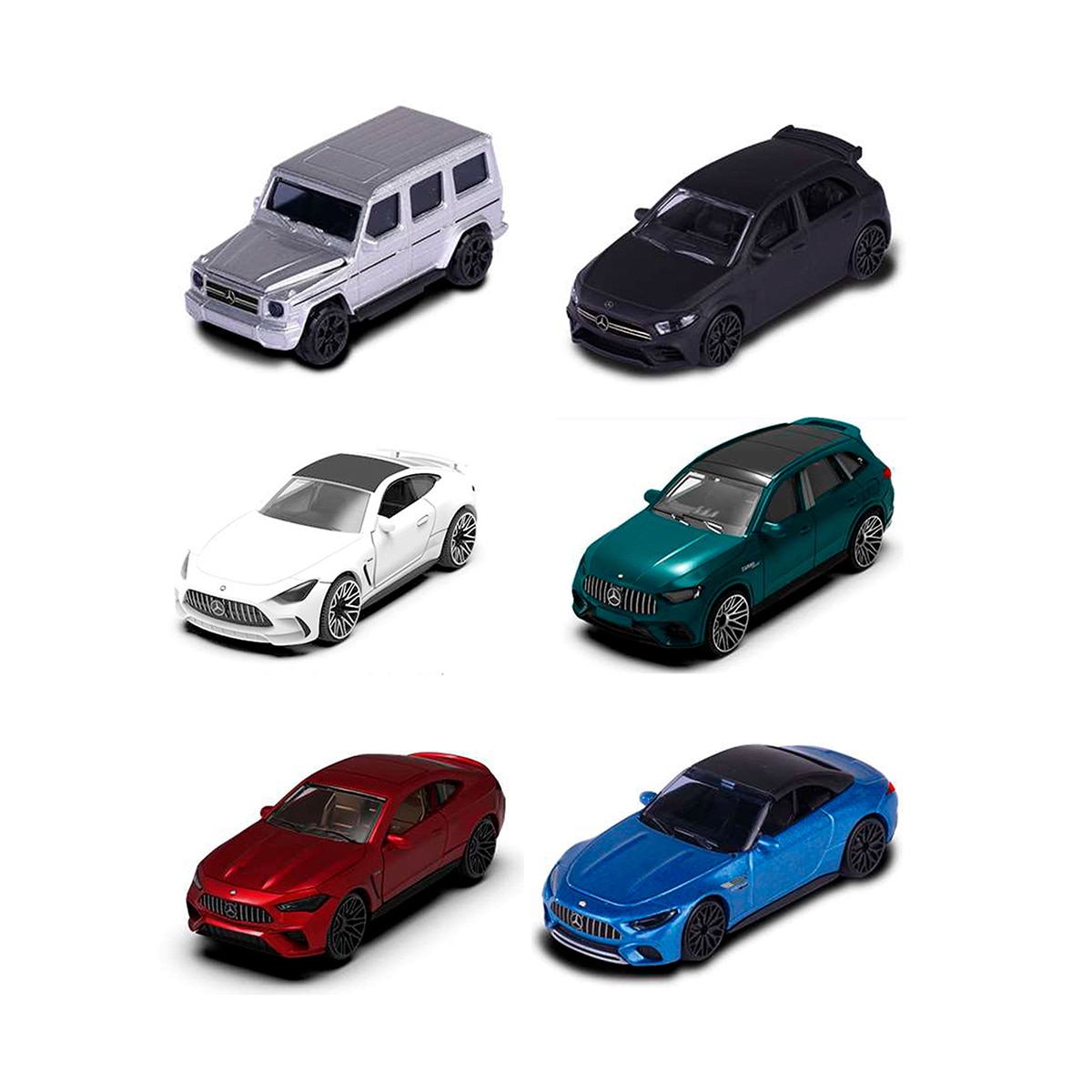 Coche de metal a escala 1:64 Ride Cool Premium Mercedes AMG Majorette modelos surtidos 3