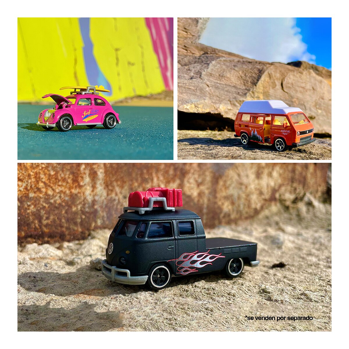 Coche y furgoneta de metal a escala 1:64 Ride Wild Premium Volkswagen Majorette modelos surtidos 13