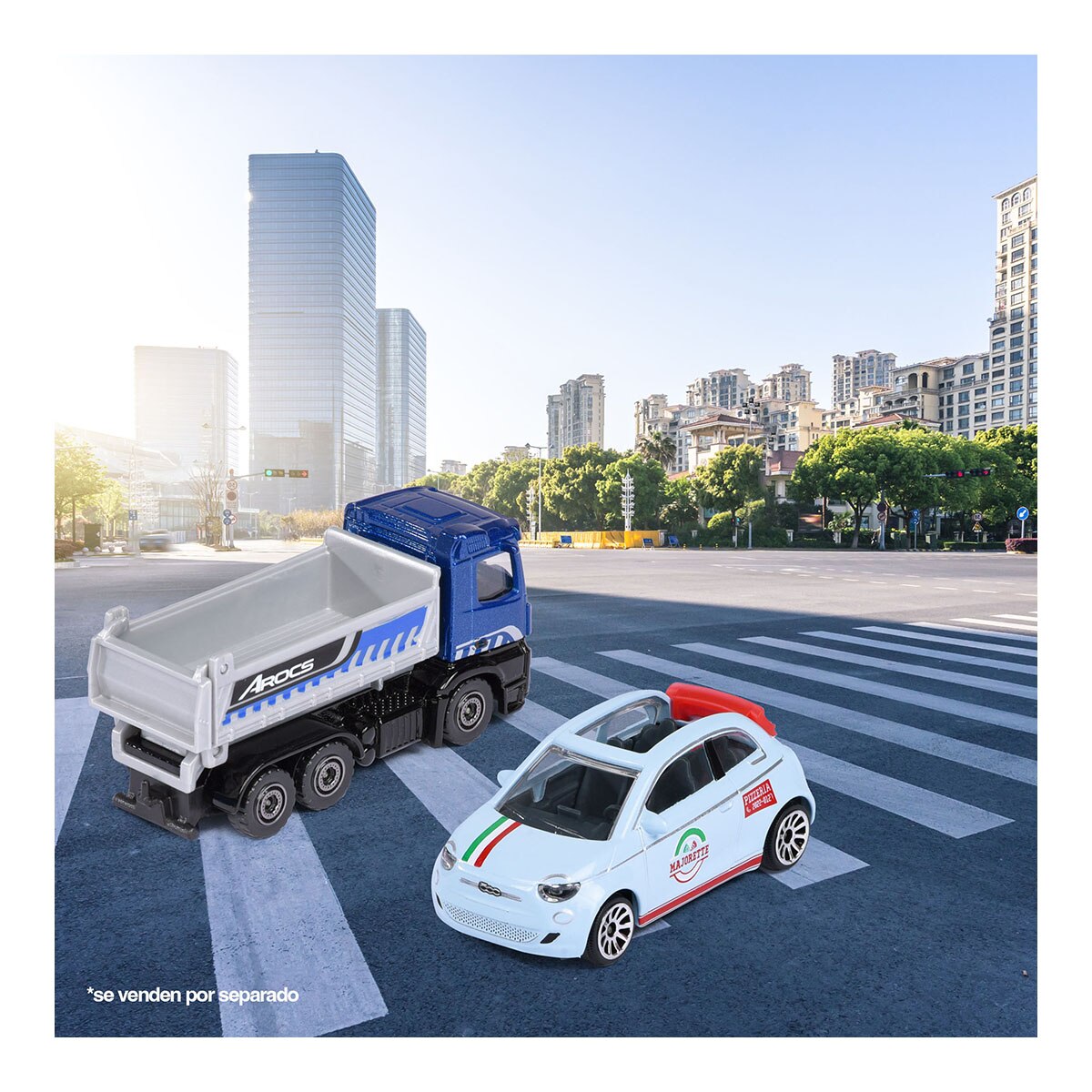 Coche de metal a escala 1:64 Ride Strong Premium City Majorette modelos surtidos 7