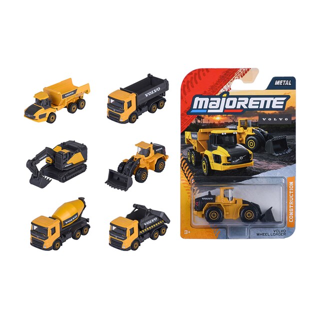 Imagen 0 de Vehículo construcción Volvo metal escala 1:64 Ride Strong Premium Construction Majorette modelos surtidos