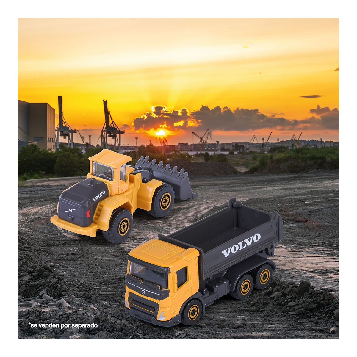 Vehículo construcción Volvo metal escala 1:64 Ride Strong Premium Construction Majorette modelos surtidos 6