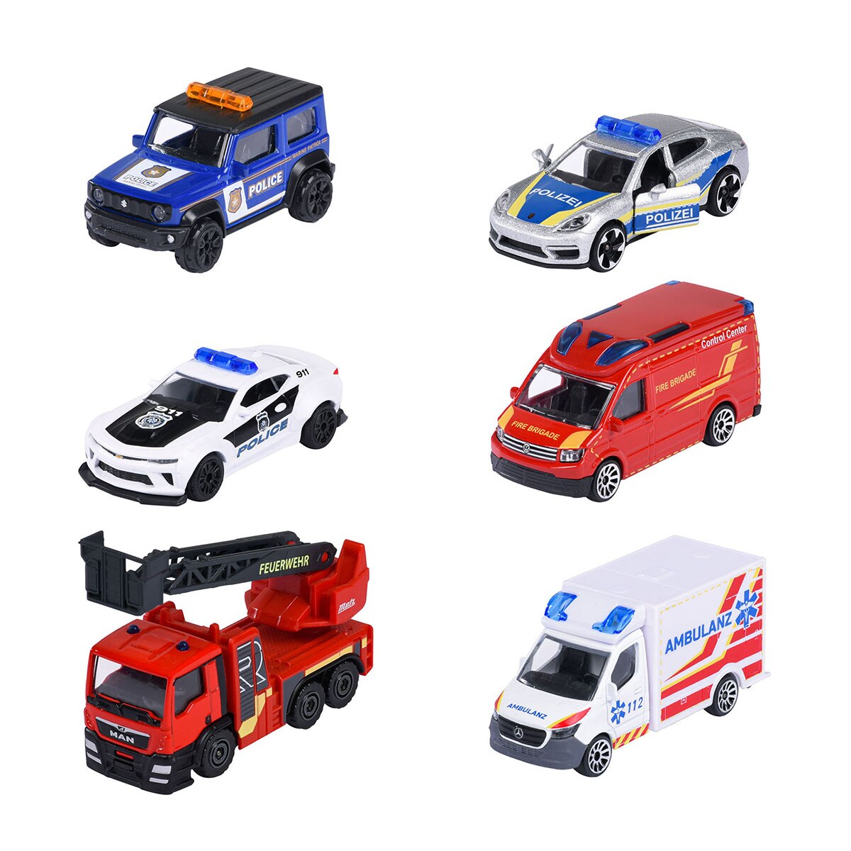 Vehículo de Emergencias de metal a escala 1:64 Ride Strong Premium Rescue Majorette modelos surtidos 3