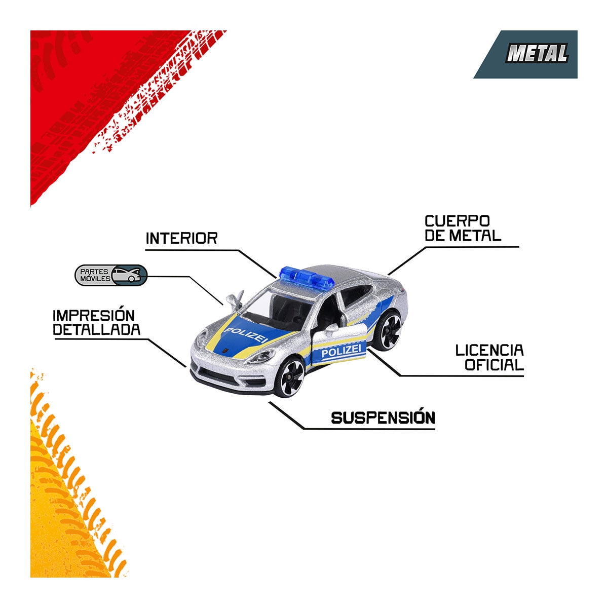 Vehículo de Emergencias de metal a escala 1:64 Ride Strong Premium Rescue Majorette modelos surtidos 5