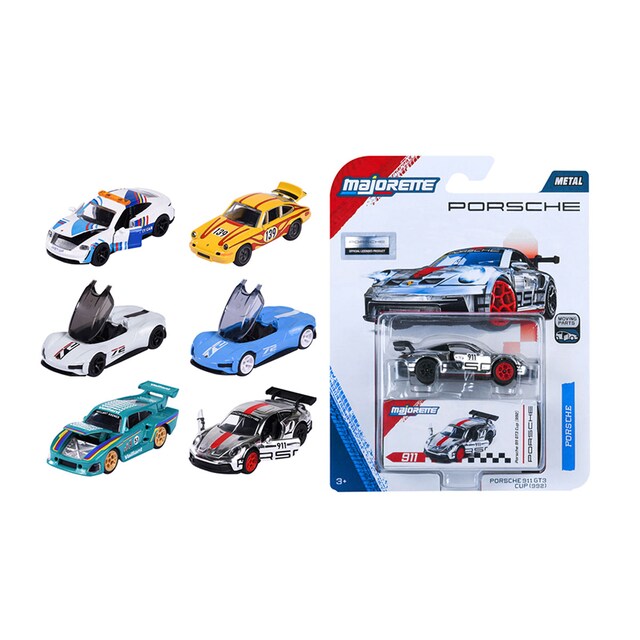 Imagen 0 de Coche de metal a escala 1:64 Ride Cool Deluxe Porsche Majorette modelos surtidos