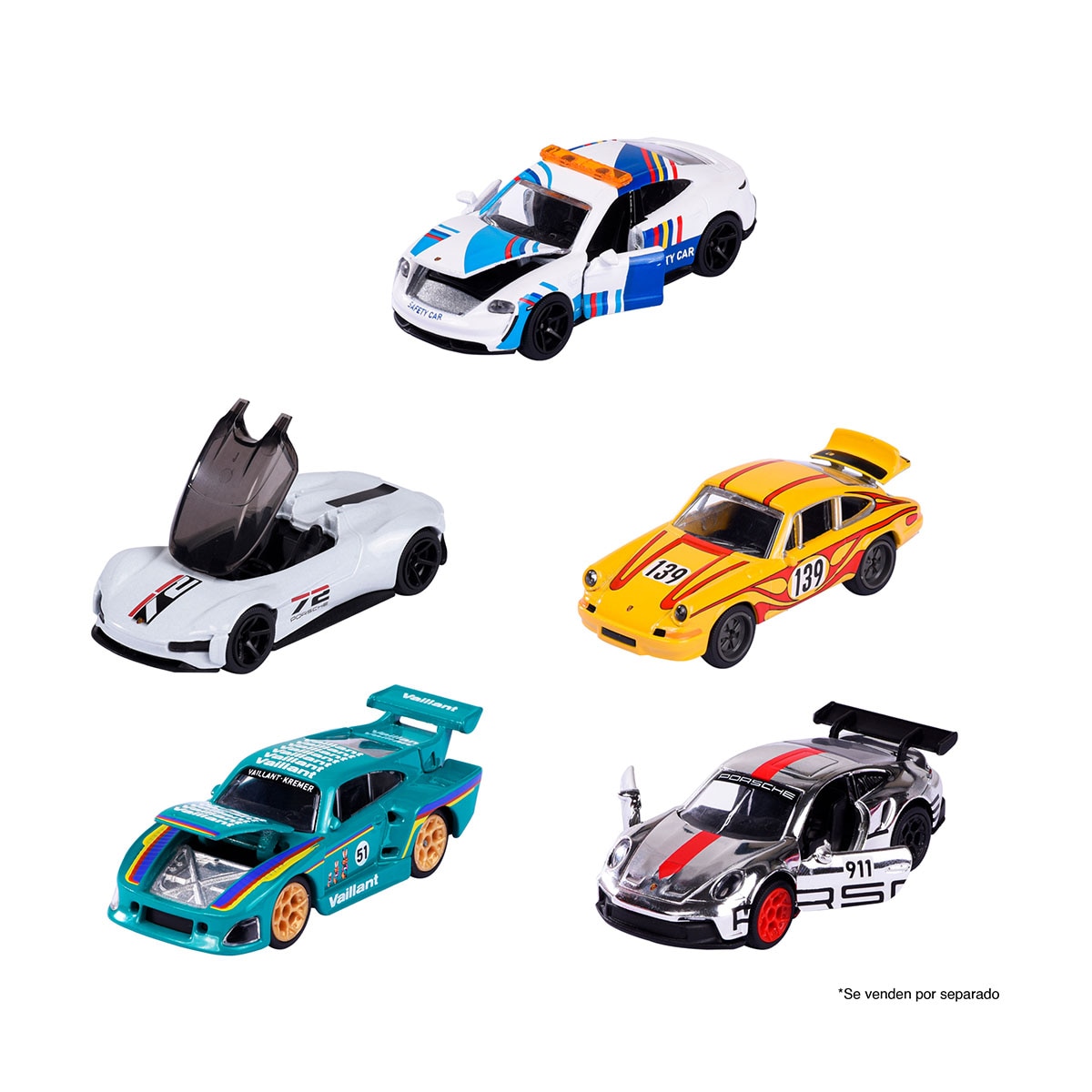 Coche de metal a escala 1:64 Ride Cool Deluxe Porsche Majorette modelos surtidos 3