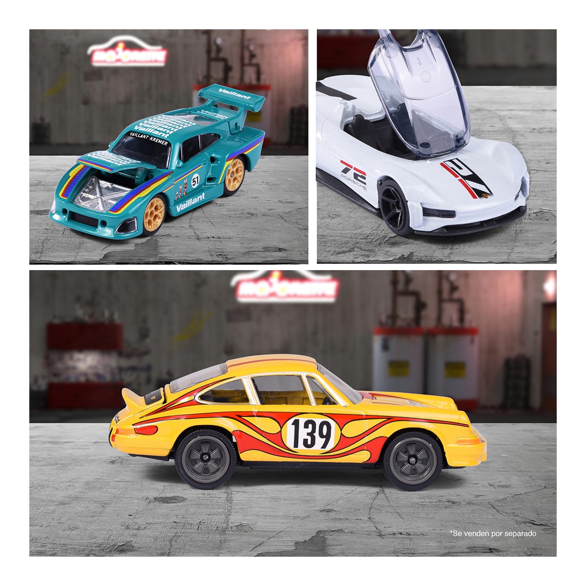 Coche de metal a escala 1:64 Ride Cool Deluxe Porsche Majorette modelos surtidos 7