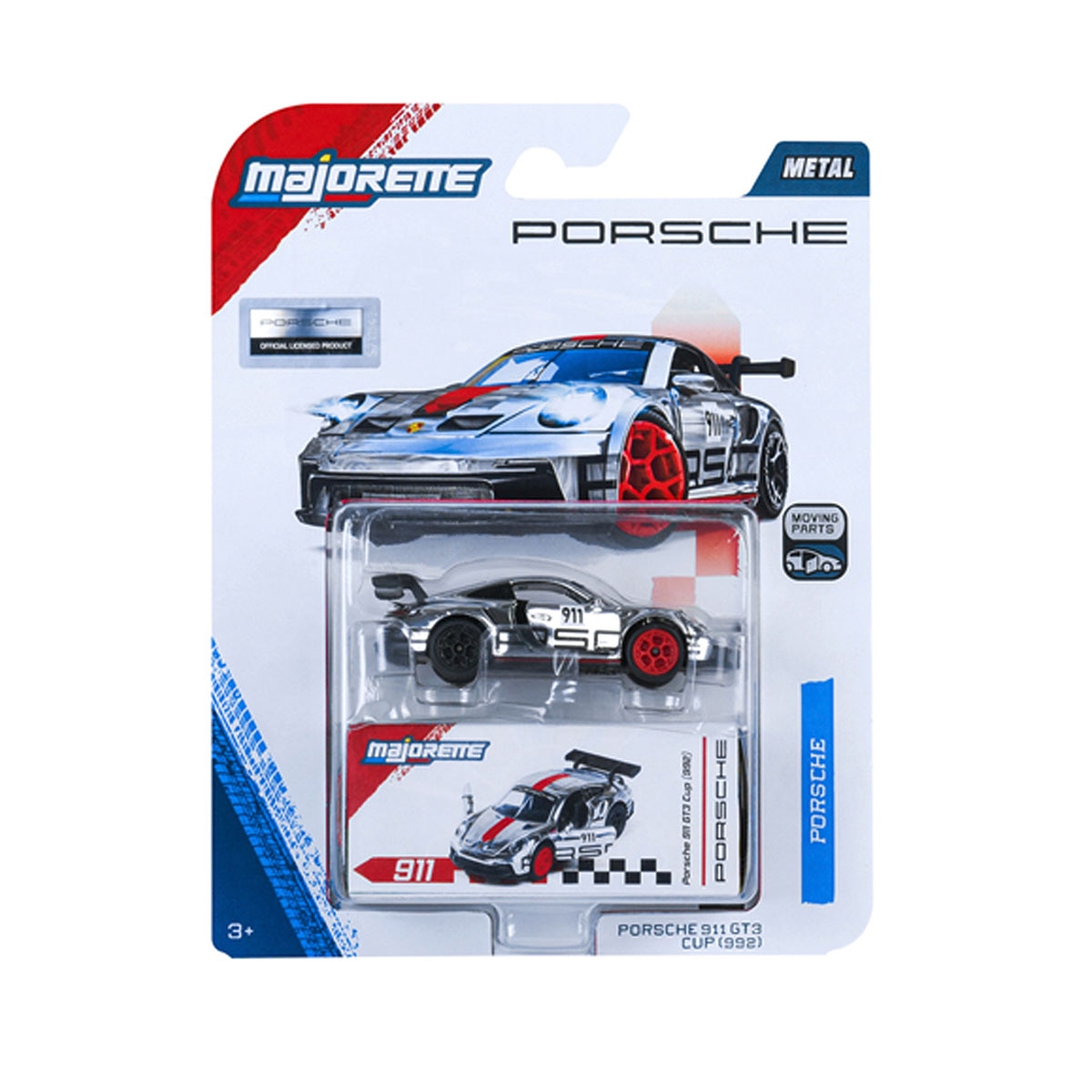 Coche de metal a escala 1:64 Ride Cool Deluxe Porsche Majorette modelos surtidos 10