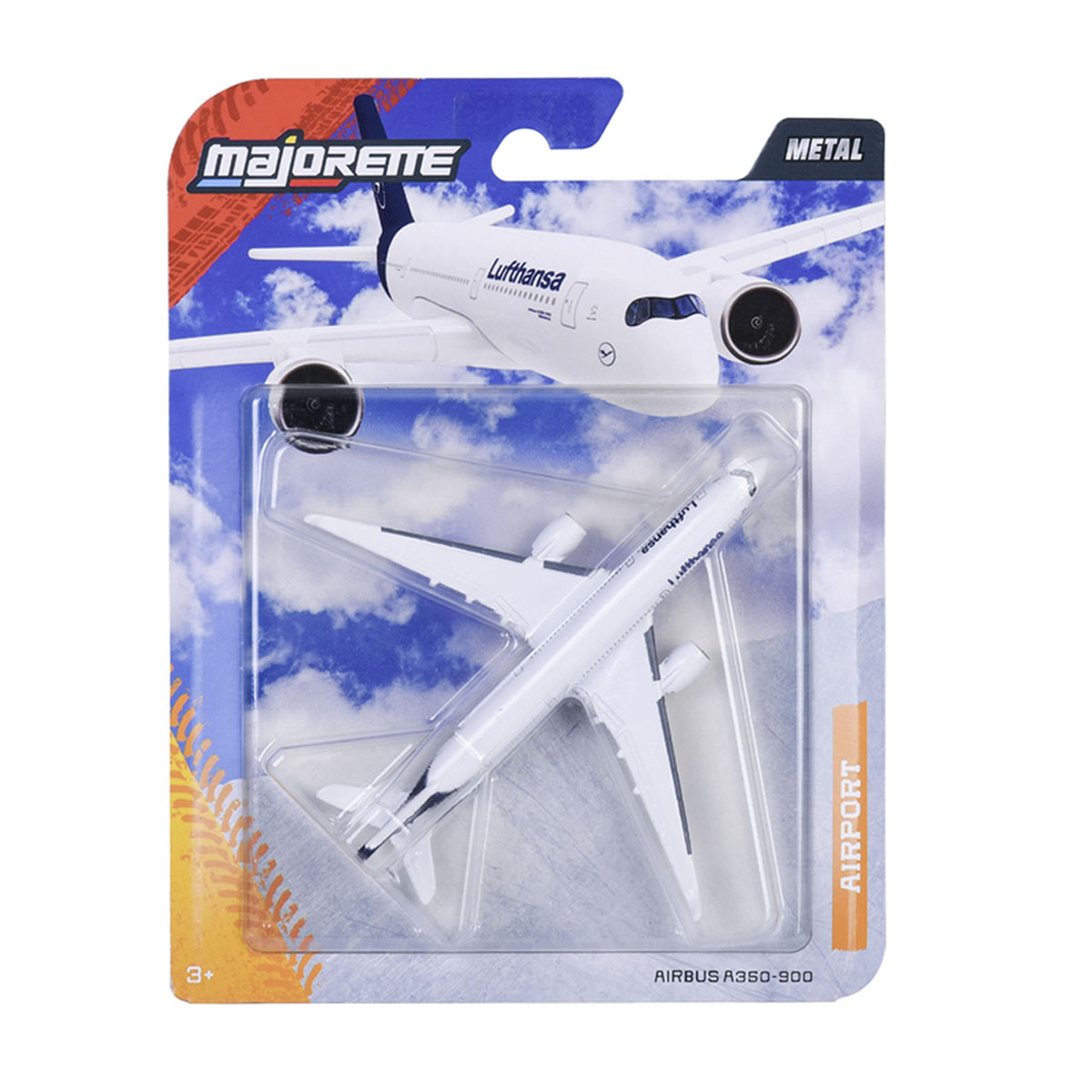 Avión de pasajeros de metal a escala 1:64 Ride Strong City Majorette modelos surtidos 9
