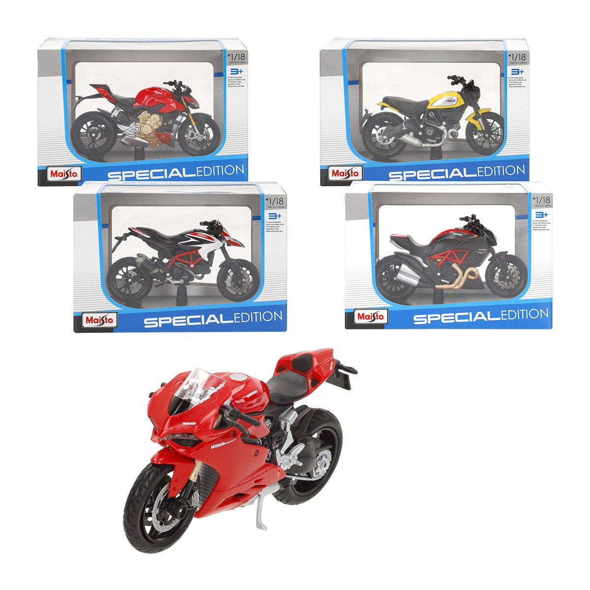 Imagen 0 de Moto Metal Ducati 1:18 Surtida Maisto