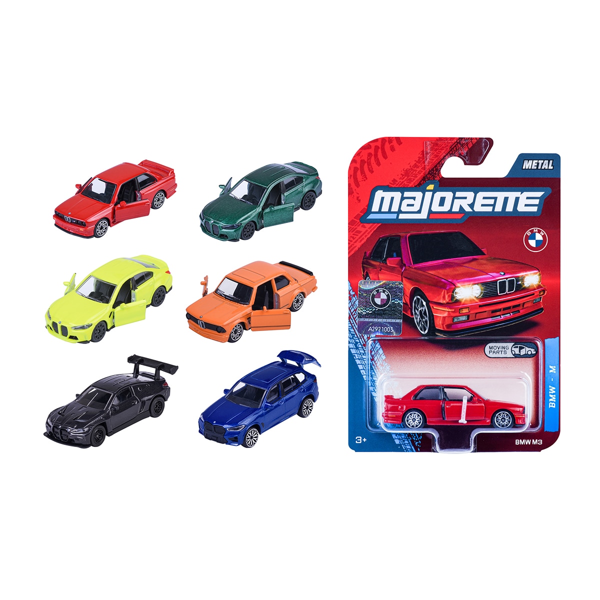 Imagen 0 de Coche de metal BMW Premium  7,5 cm Majorette 6 modelos surtidos