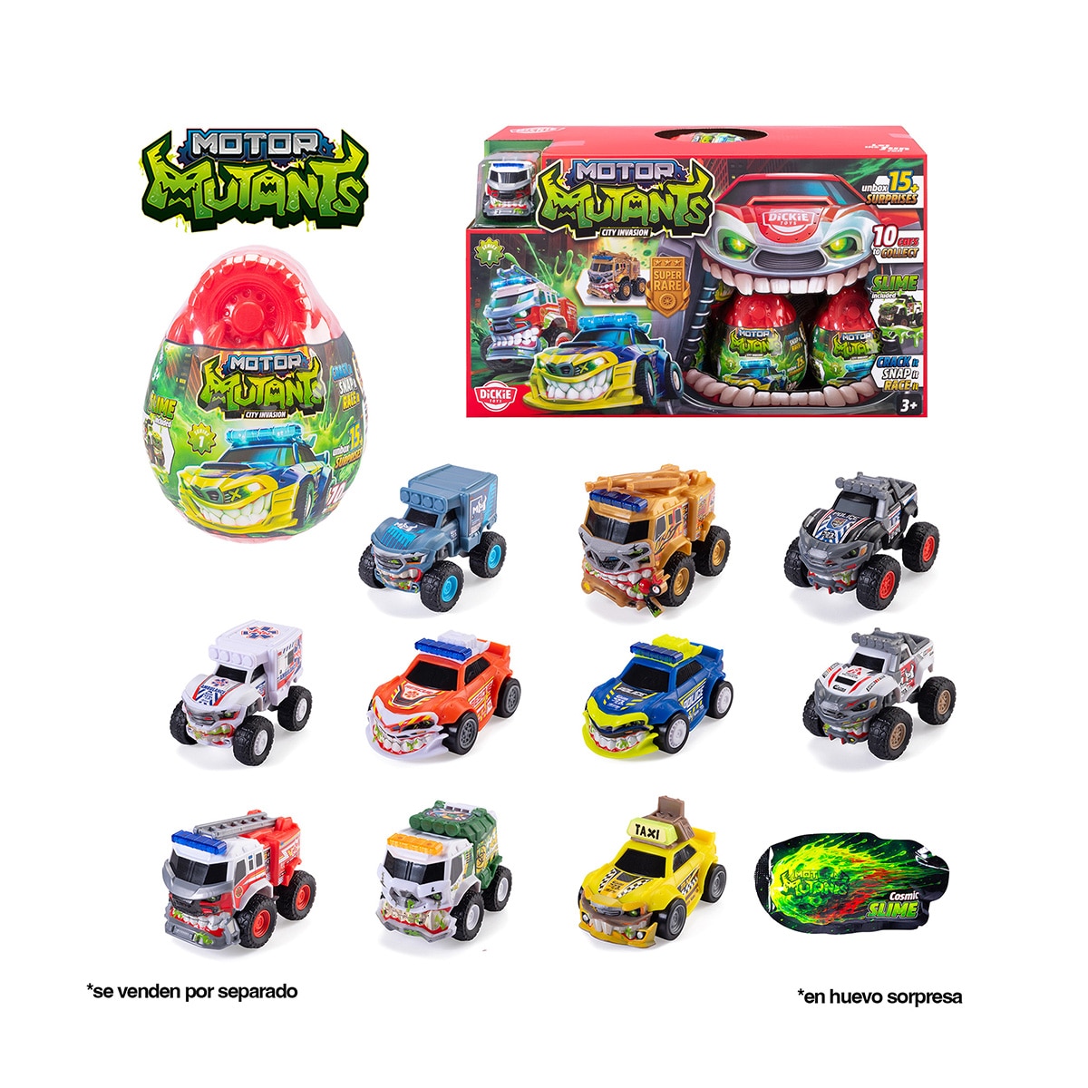 Imagen 0 de Huevo Sorpresa 20 Coche para montar de 8,5cm Motor Mutants Dickie