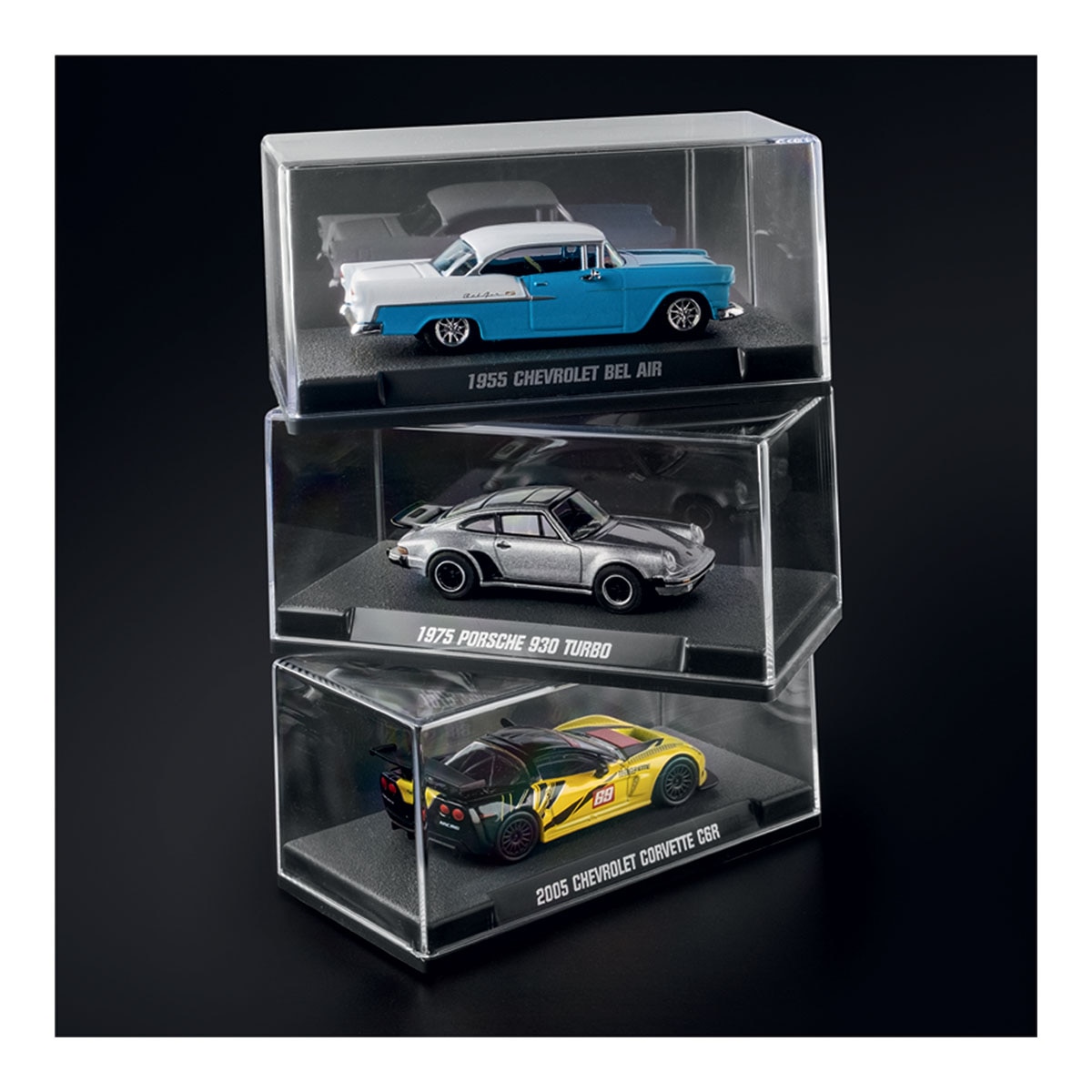 Coche de metal serie Collection 1955 Chevrolet Bel Air azul y blanco Majorette 8