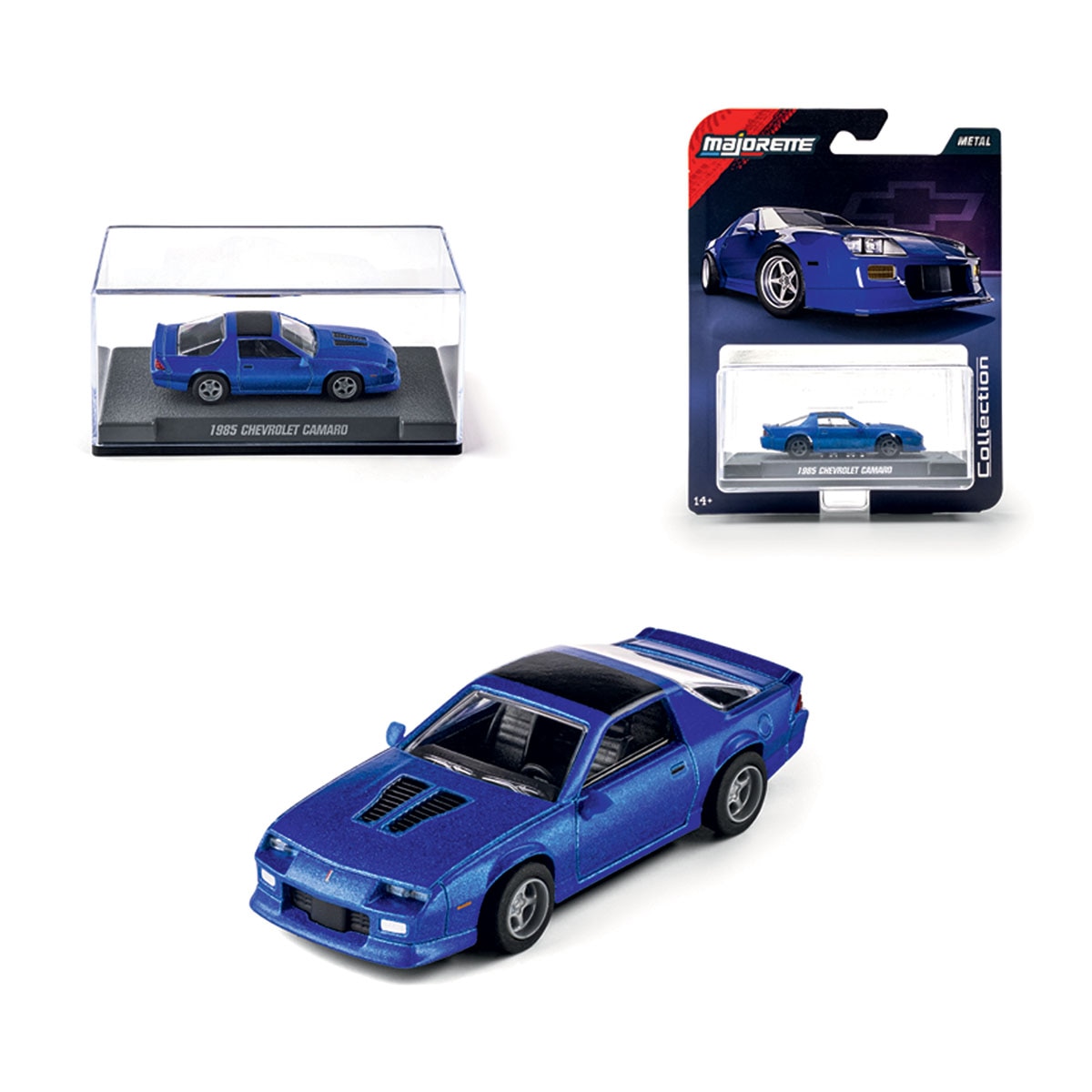 Imagen 0 de Coche de metal serie Collection 1985 Chevrolet Camaro azul  Majorette