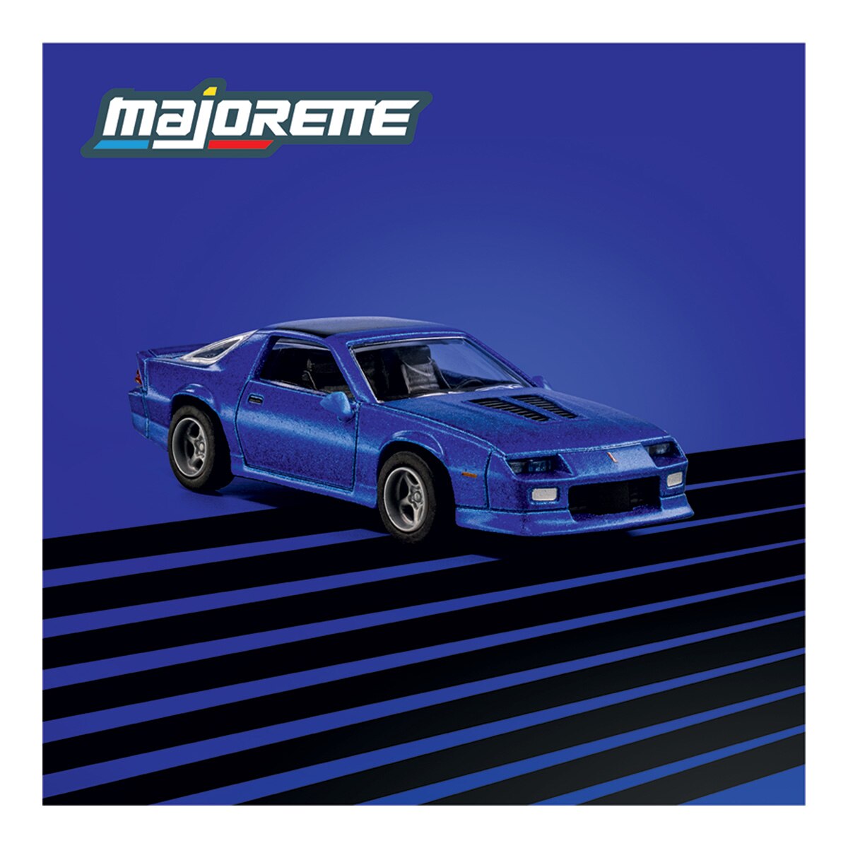 Coche de metal serie Collection 1985 Chevrolet Camaro azul  Majorette 5