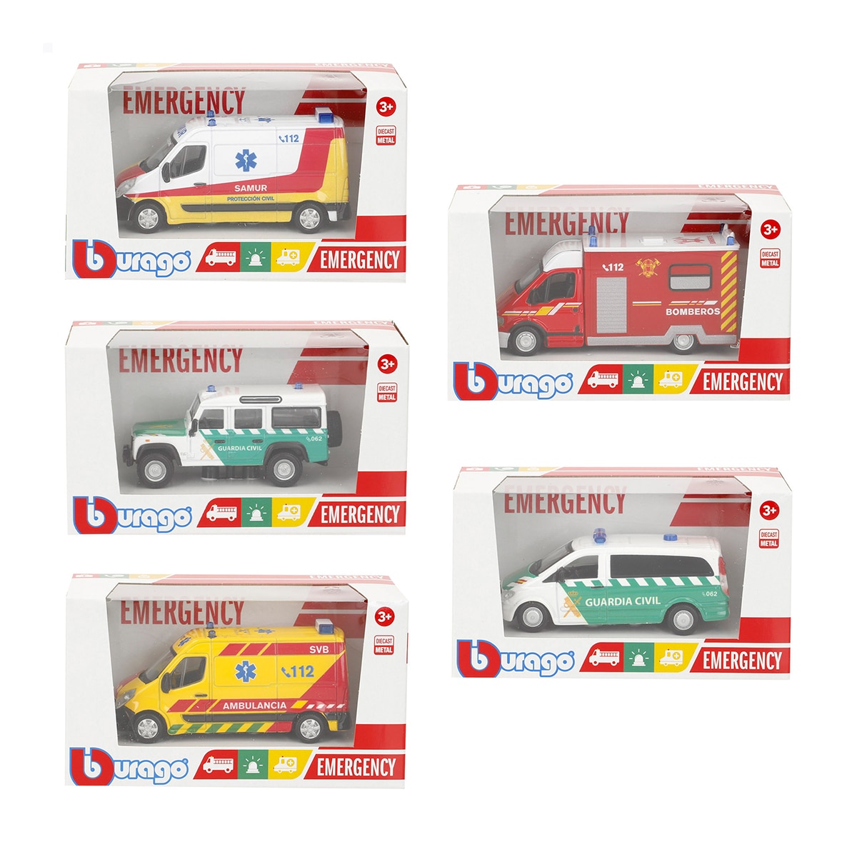 Imagen 0 de Vehículos Emergencias Die Cast Bburago 1:50 modelos surtidos