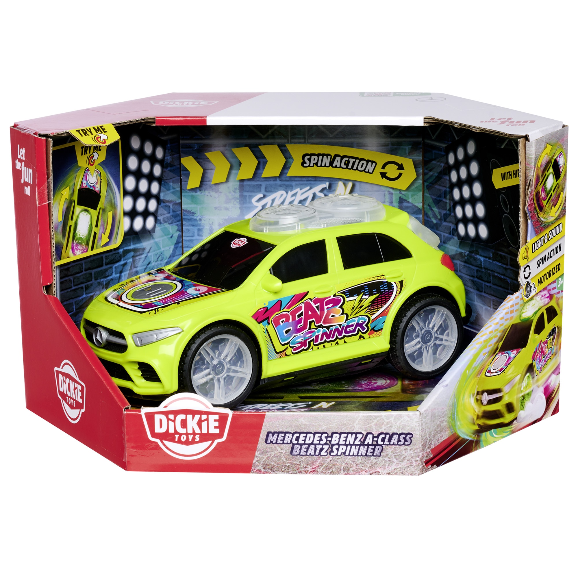 Vehículo de juguete Mercedes Clase A Beat Spinner Streets'n Beatz Dickie Toys 5