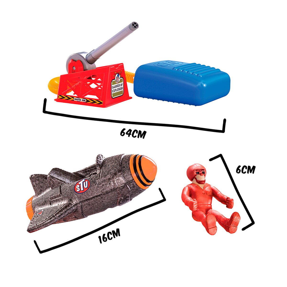 Cohete Sky Comet Stu Stuntman Bandai 3