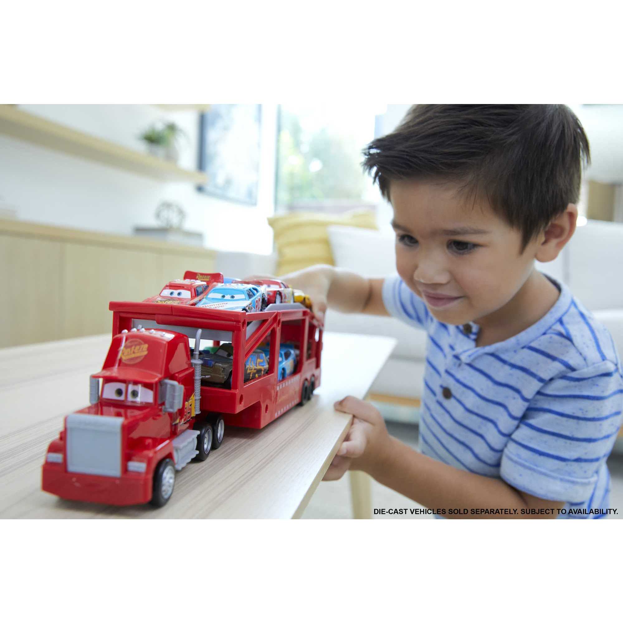 Pista para coches de juguete plegable Camión Mack Mattel 2