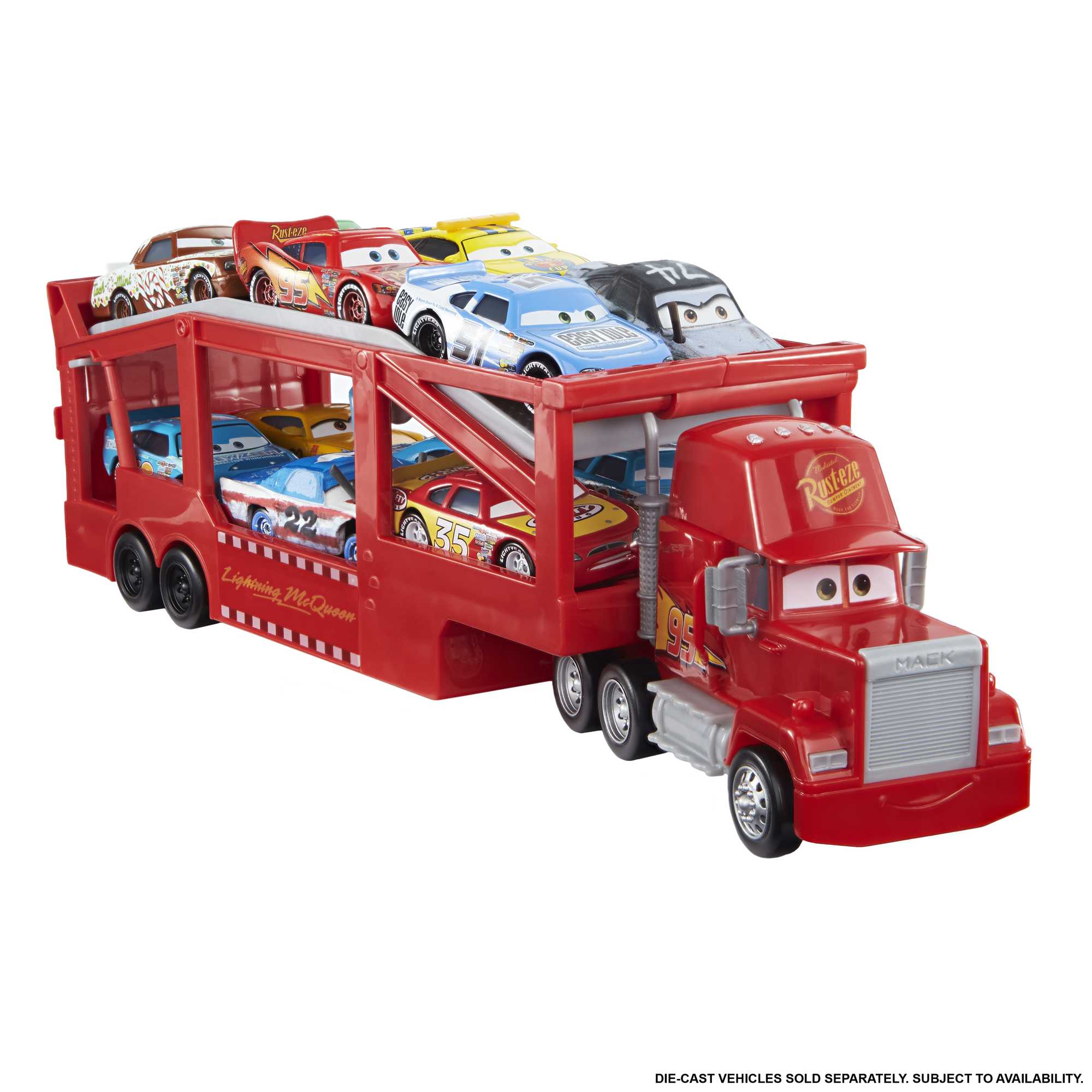 Pista para coches de juguete plegable Camión Mack Mattel 4