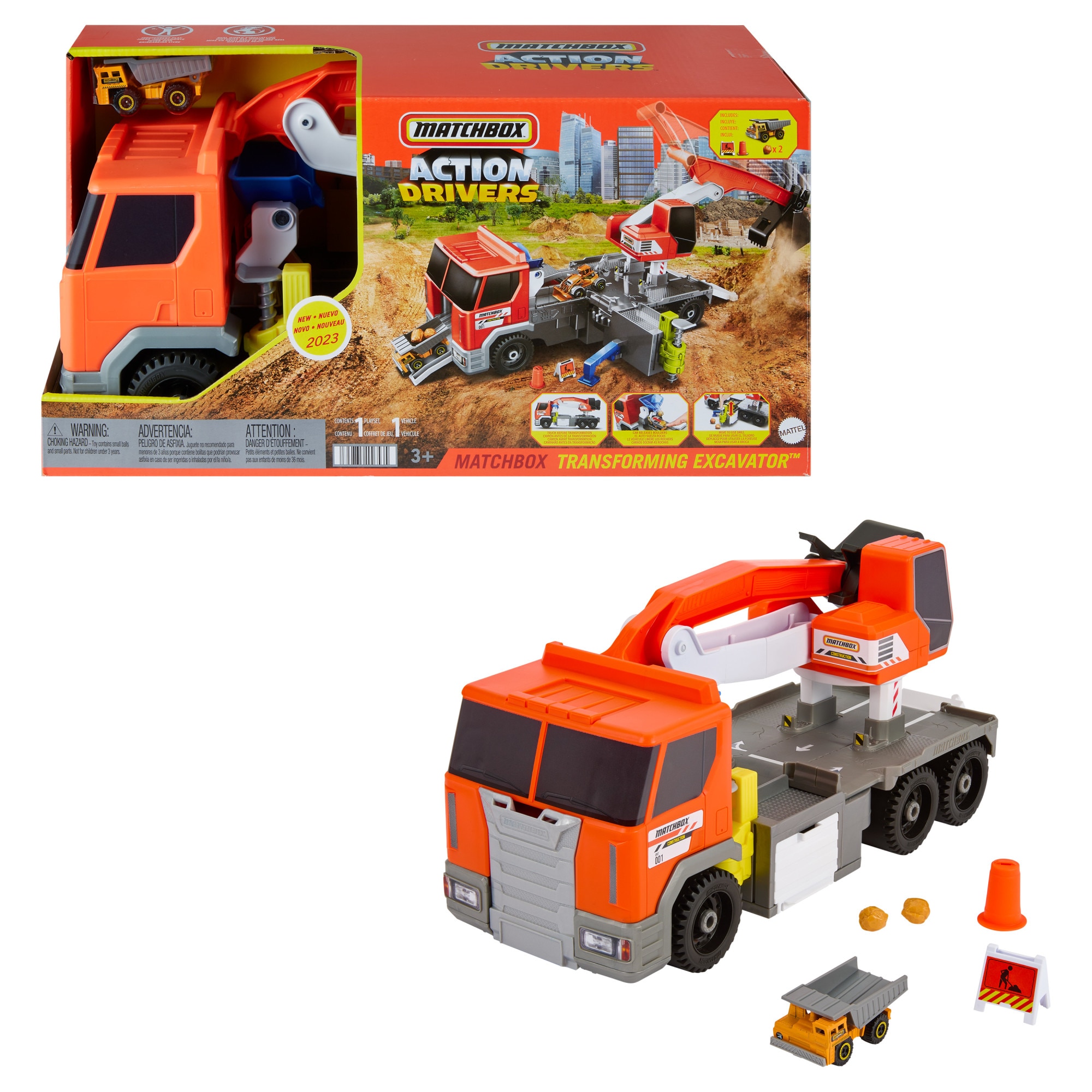 Camión excavadora surtido Action Drivers Matchbox 3