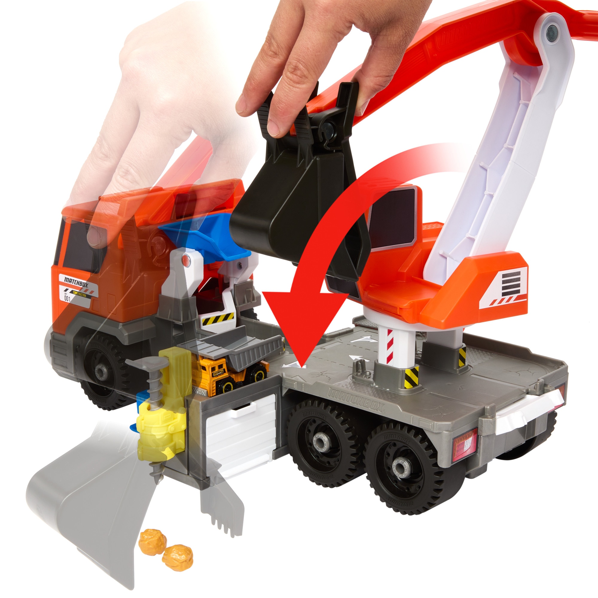 Camión excavadora surtido Action Drivers Matchbox 8