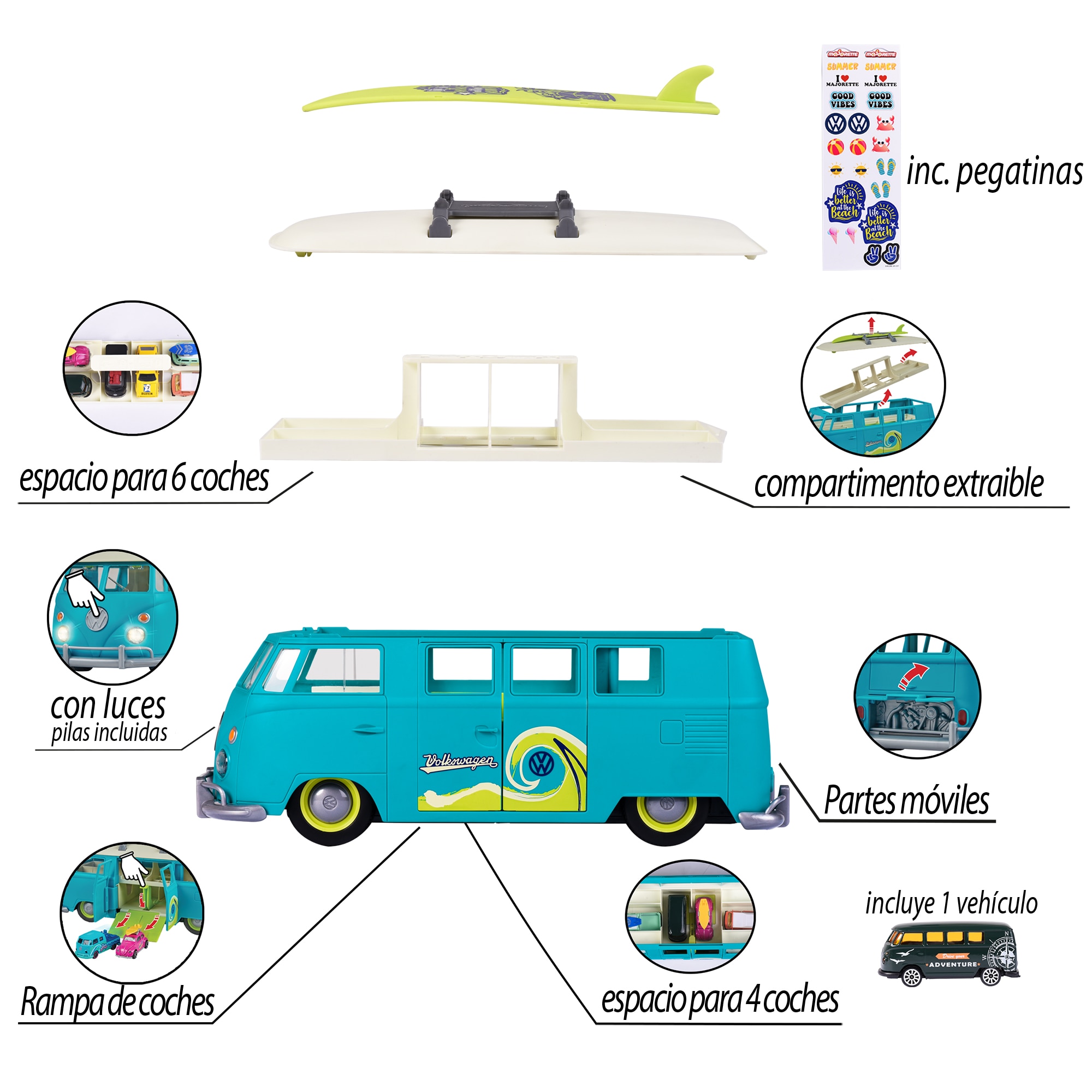 Furgoneta Volkswagen The Originals Carry Case Majorette 4