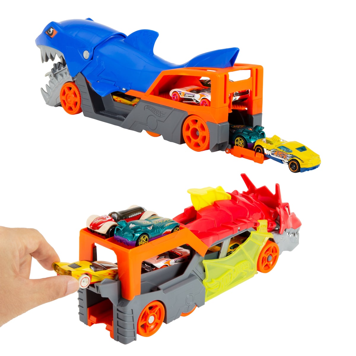 Tiburón mordedor transportador Battling Creature Transports Hot Wheels 5