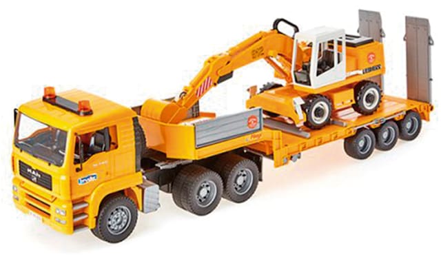 Camión Góndola MAN TGA + Excavadora Liebherr Bruder