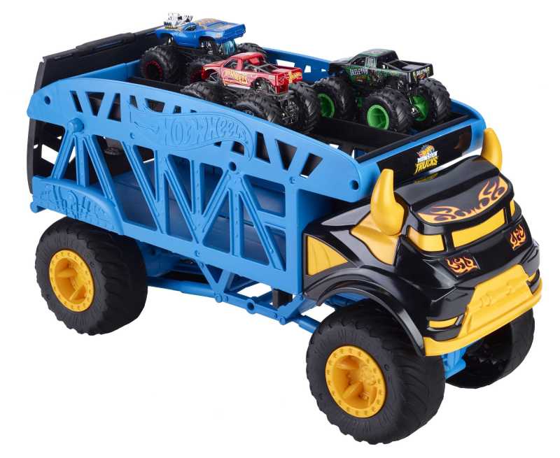 Camión organizador de vehículos Monster Mover Monster Trucks Hot Wheels 3