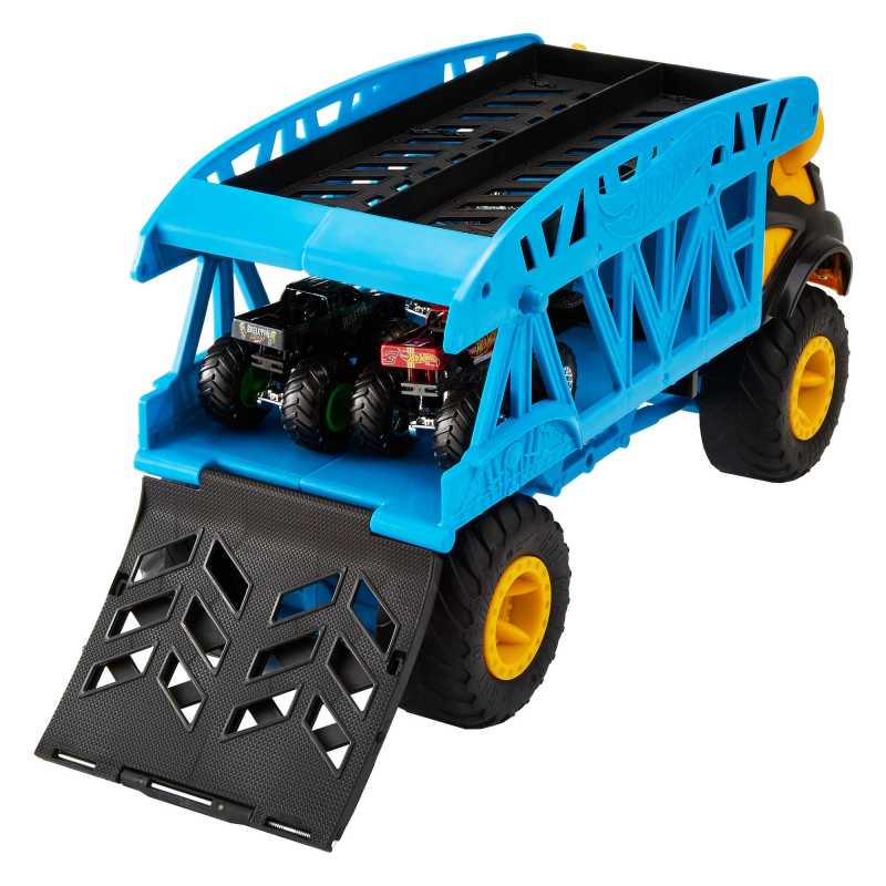 Camión organizador de vehículos Monster Mover Monster Trucks Hot Wheels 4