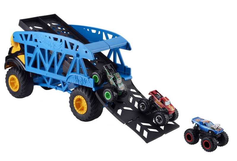 Camión organizador de vehículos Monster Mover Monster Trucks Hot Wheels 5