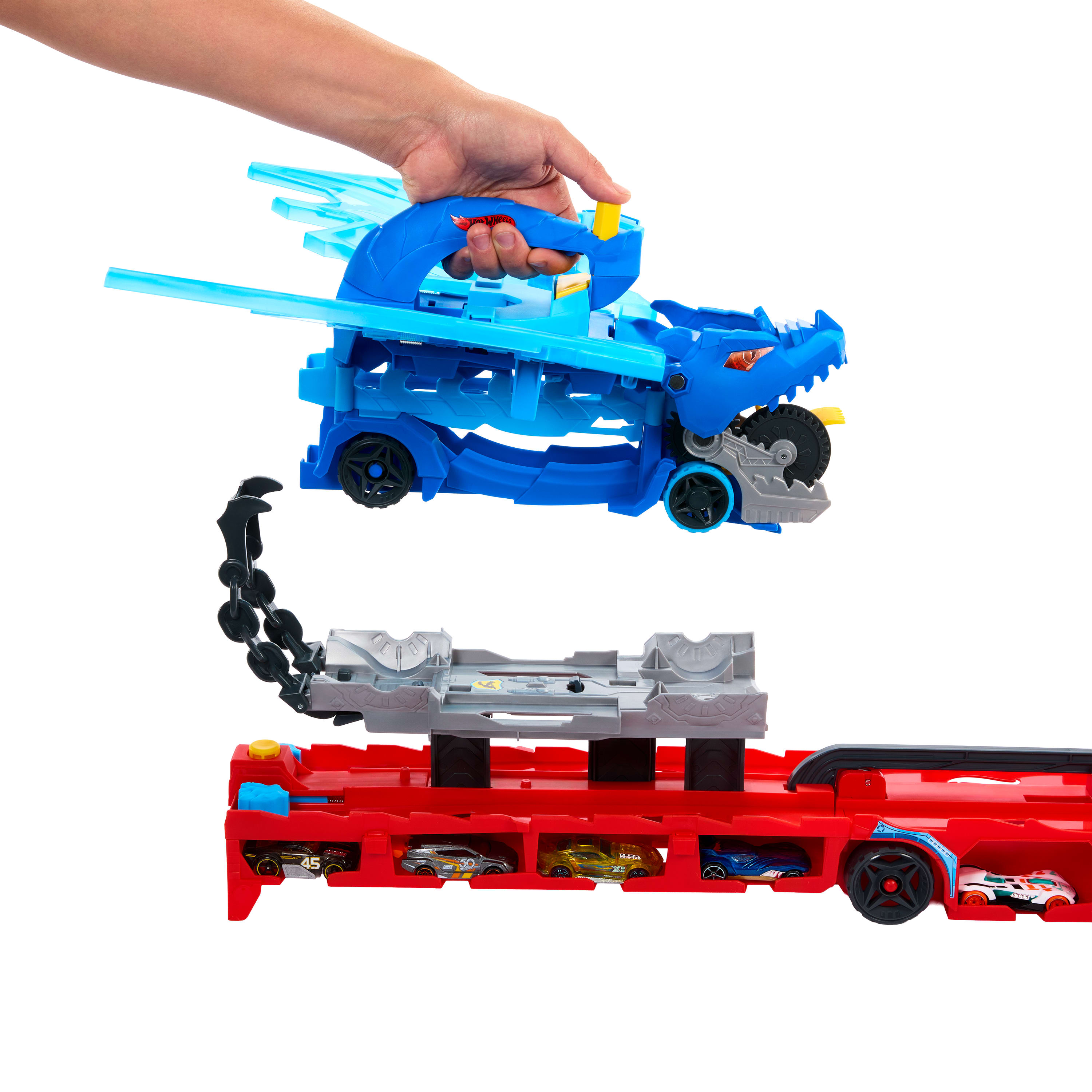 Camión transporte de coches Hot Wheels 4