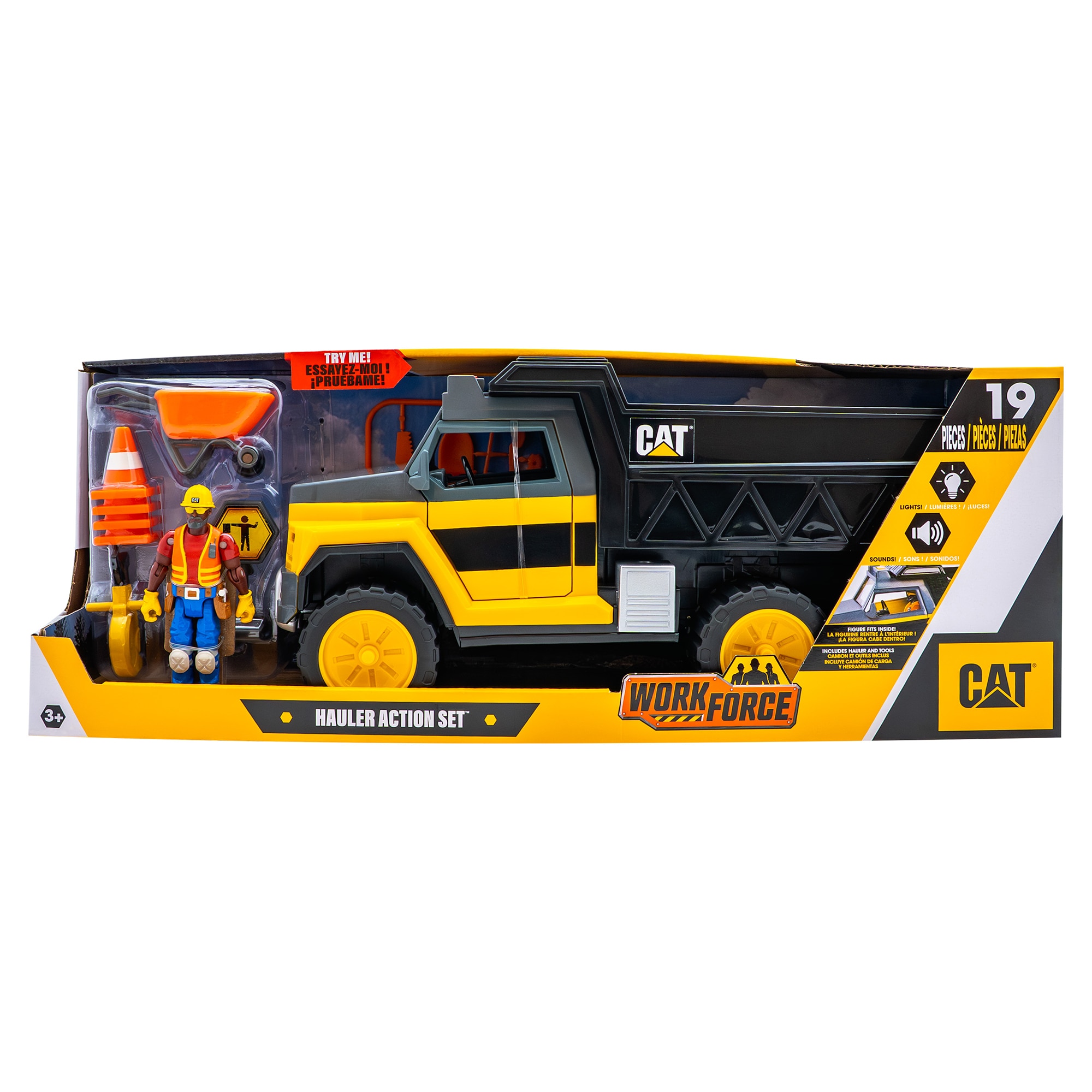 Camión volquete de Carga con Luces y Sonidos Cat Workforce Funrise Toys 2