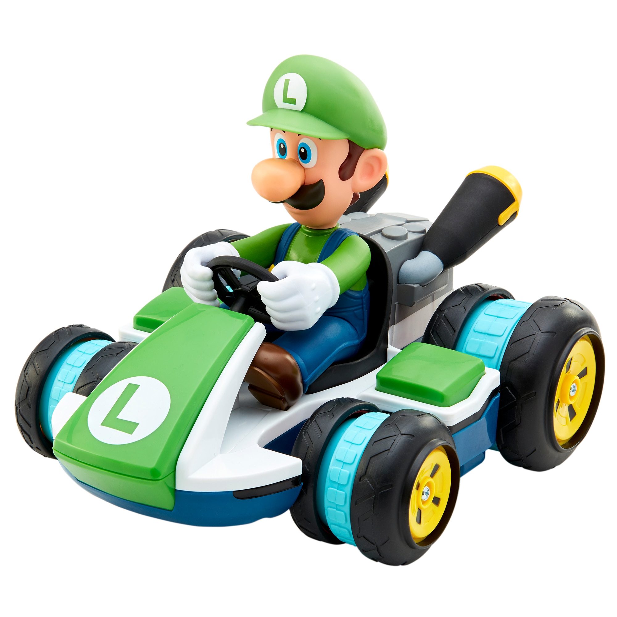 Coche Teledirigido Luigi que Realiza Giros de 360º y Caballitos Nintendo Super Mario 4