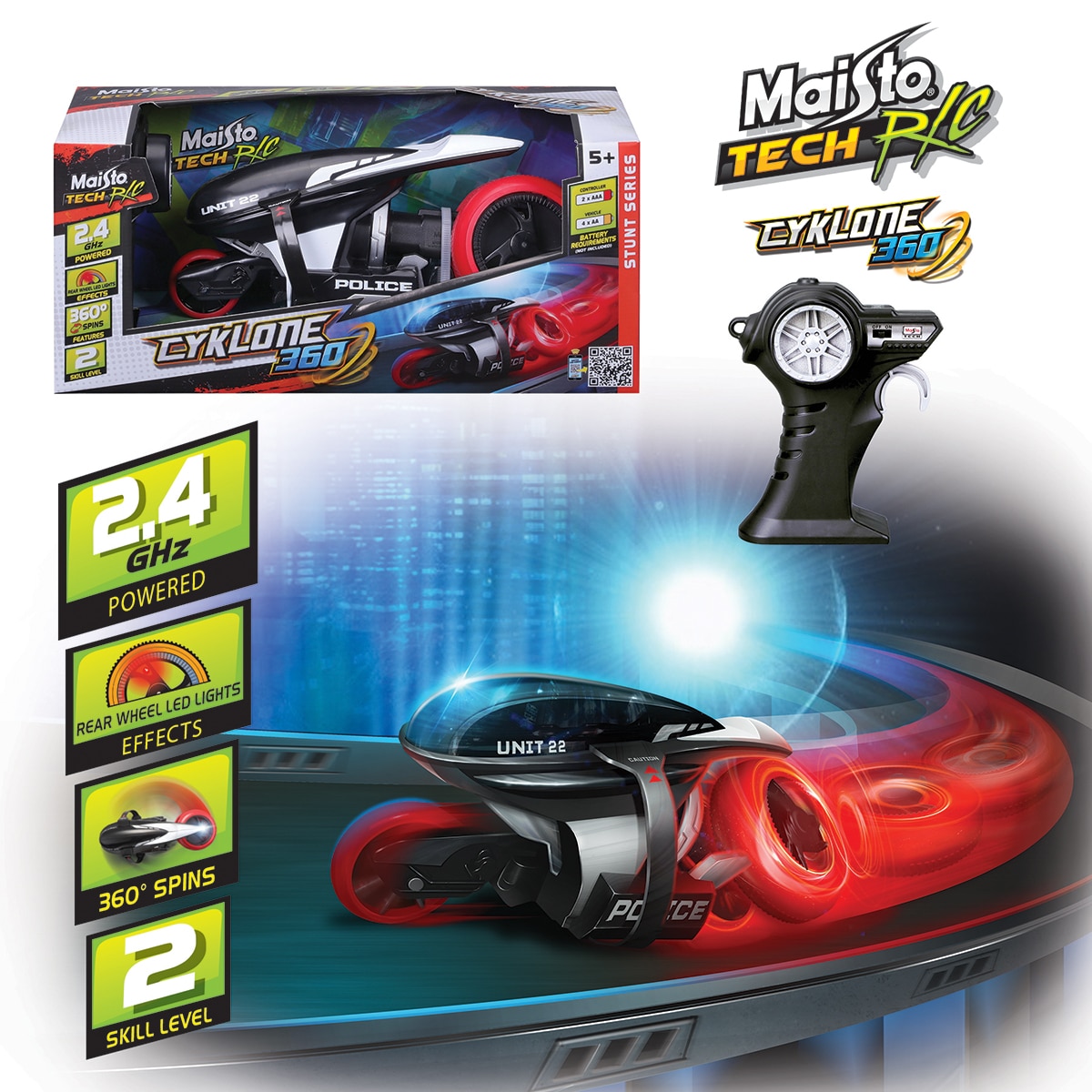 Radiocontrol Cyklone 360 Maisto Tech 3