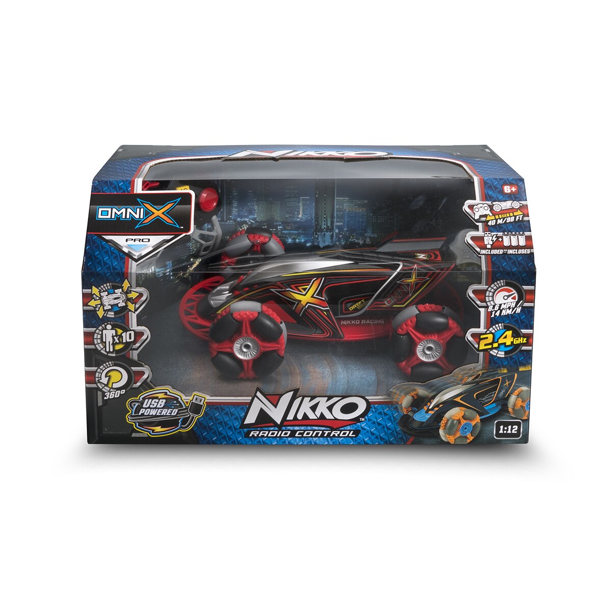 Coche Radiocontrol Omni X Negro/Rojo Nikko 5