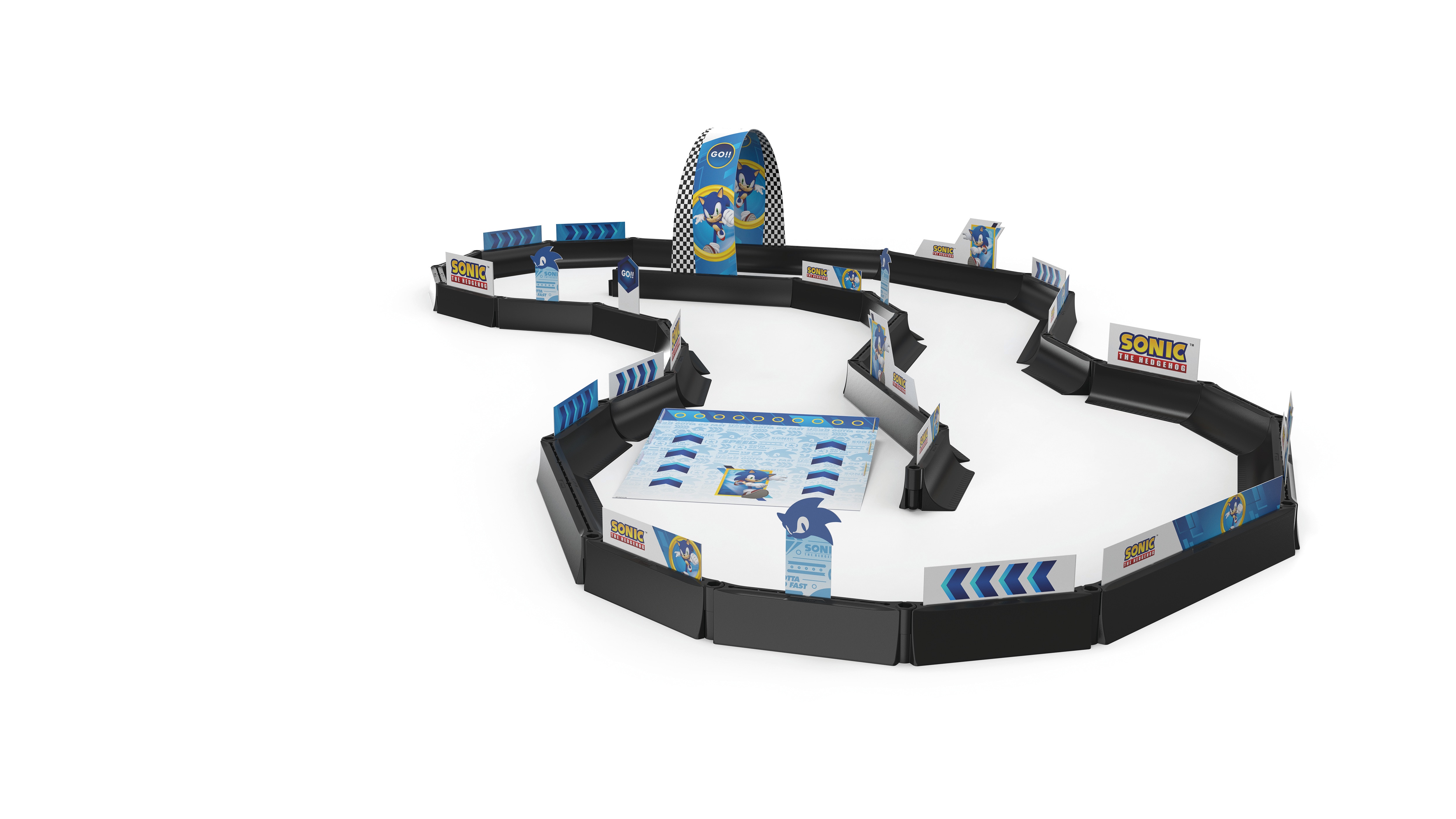 Circuito con dos coches radio control y accesorios Team Sonic Racing Carrera RC 2
