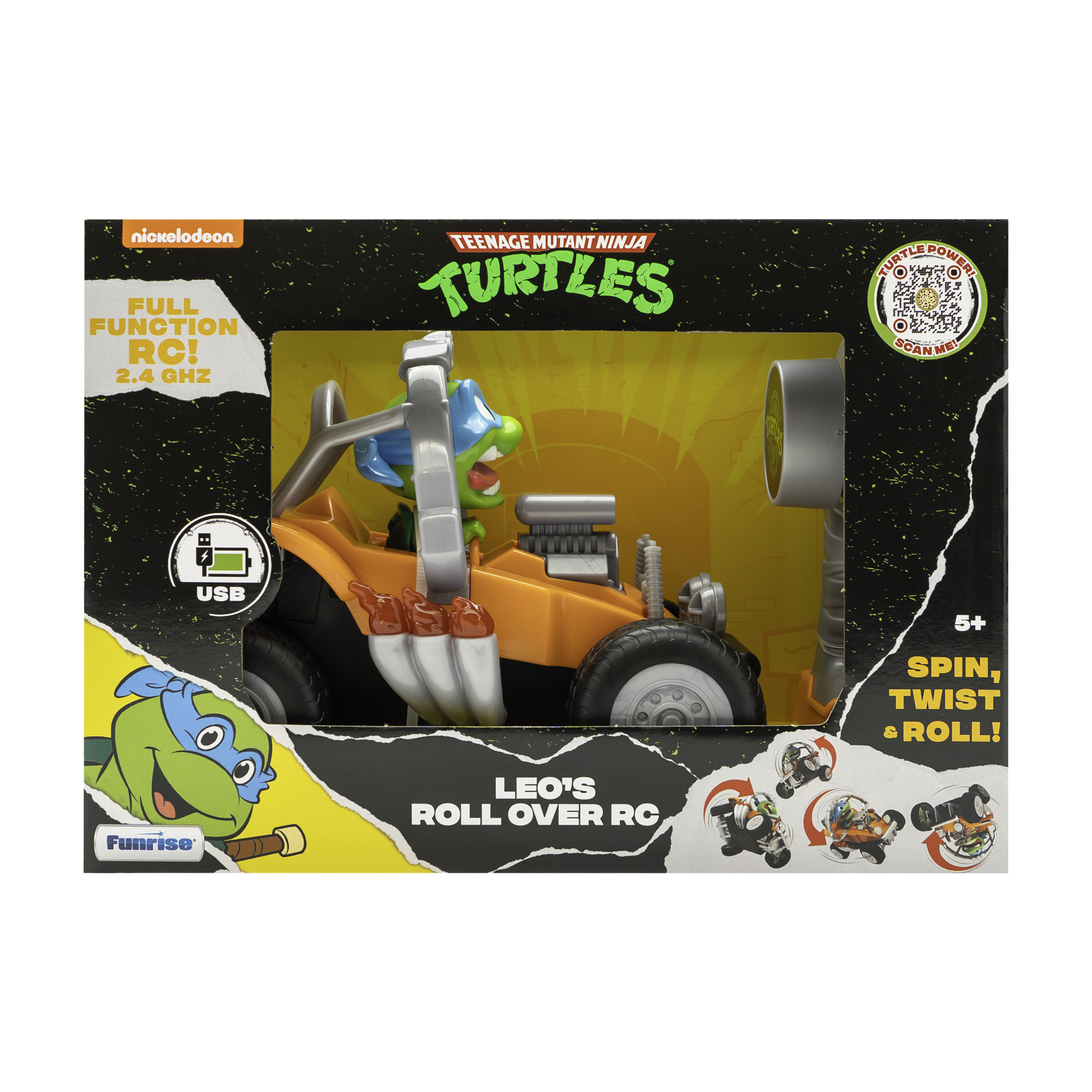 Vehículo Radiocontrol Leonardo Las Tortugas Ninja Funrise 2