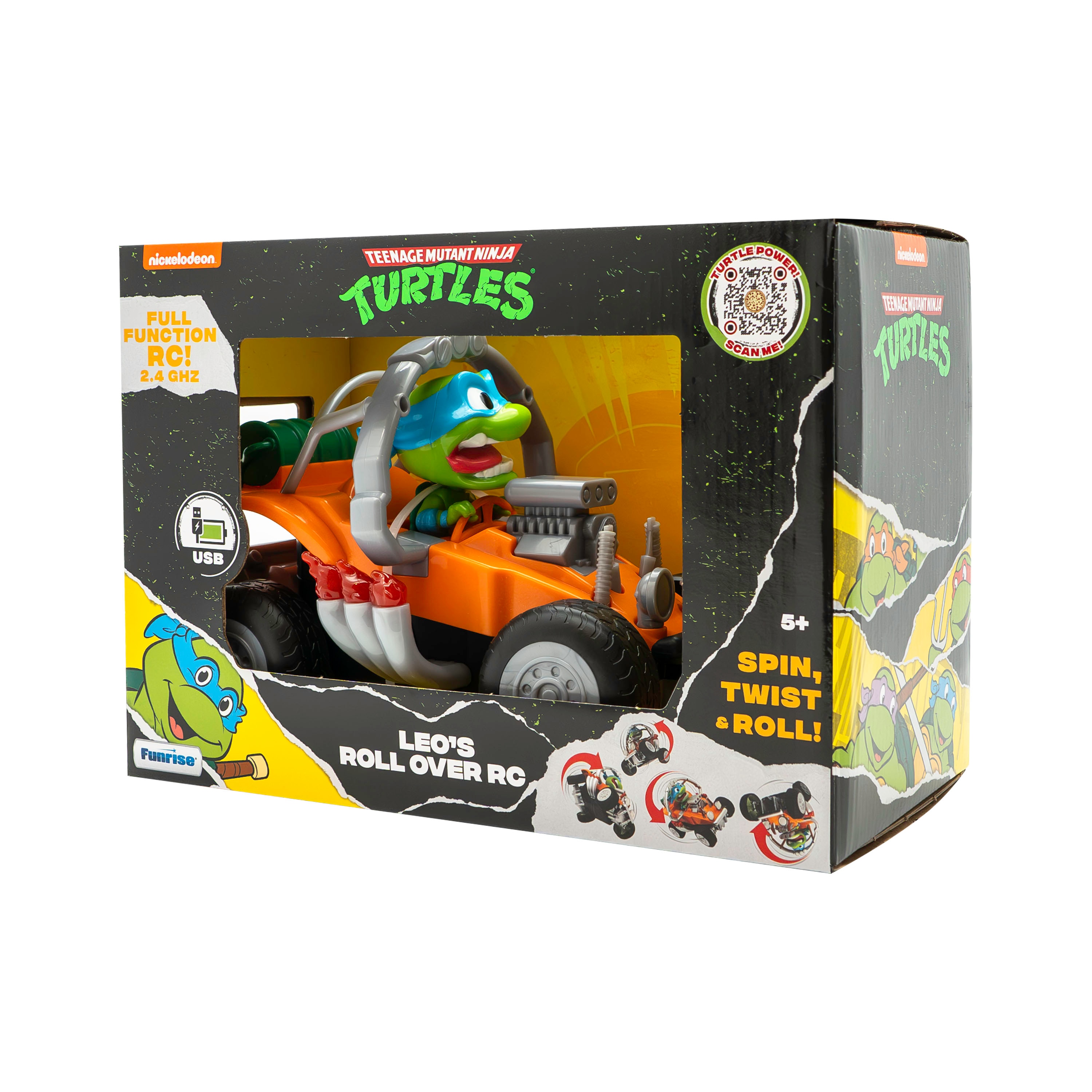 Vehículo Radiocontrol Leonardo Las Tortugas Ninja Funrise 3