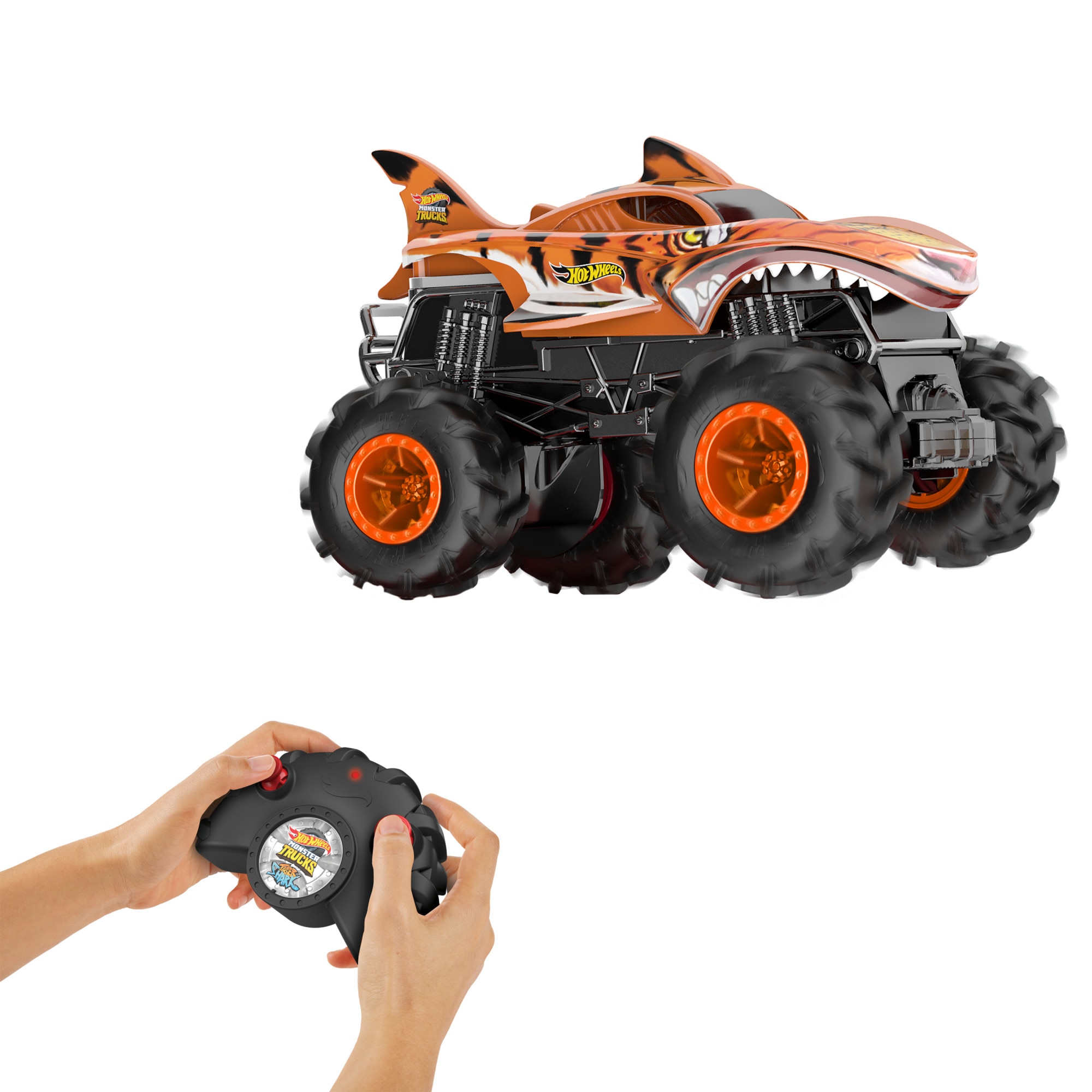 Hot Wheels Monster Truck Carro Tiger Shark Radio Controlo 2