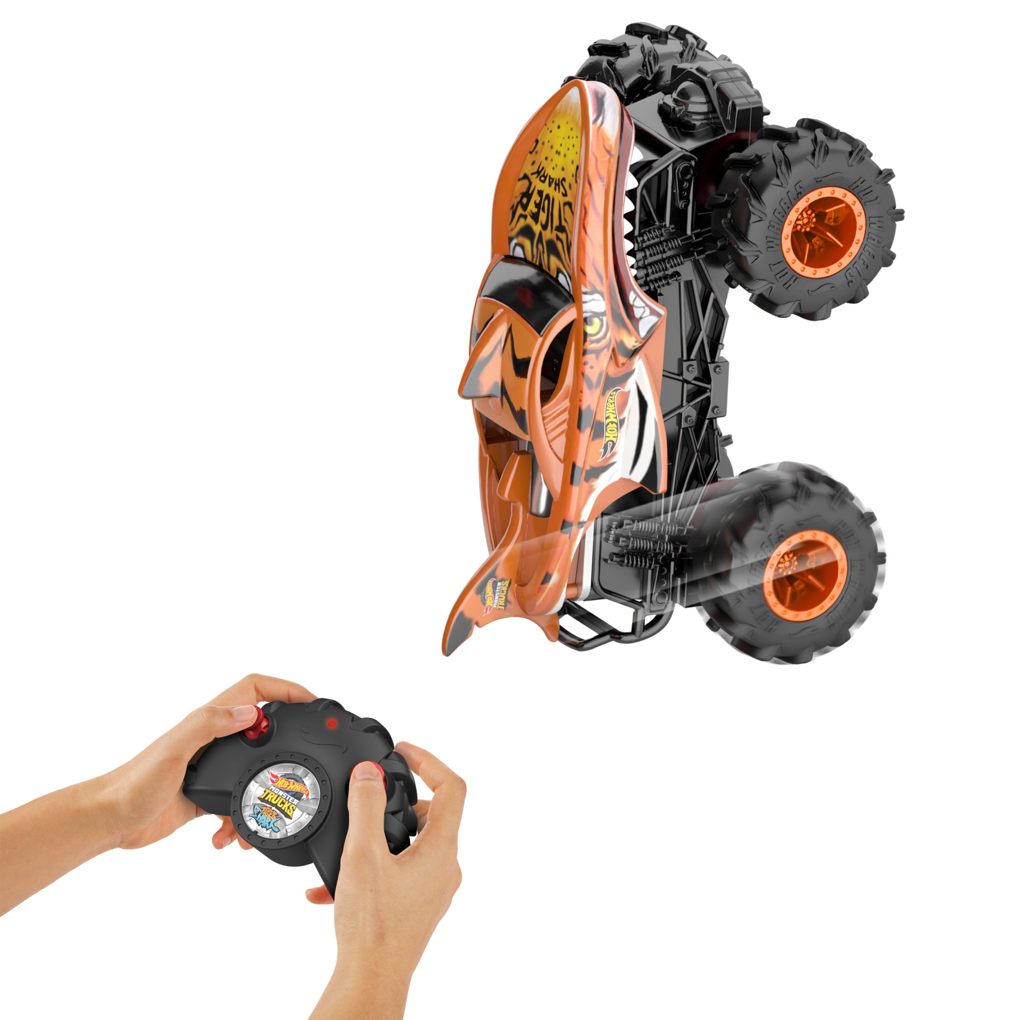 Hot Wheels Monster Truck Carro Tiger Shark Radio Controlo 5