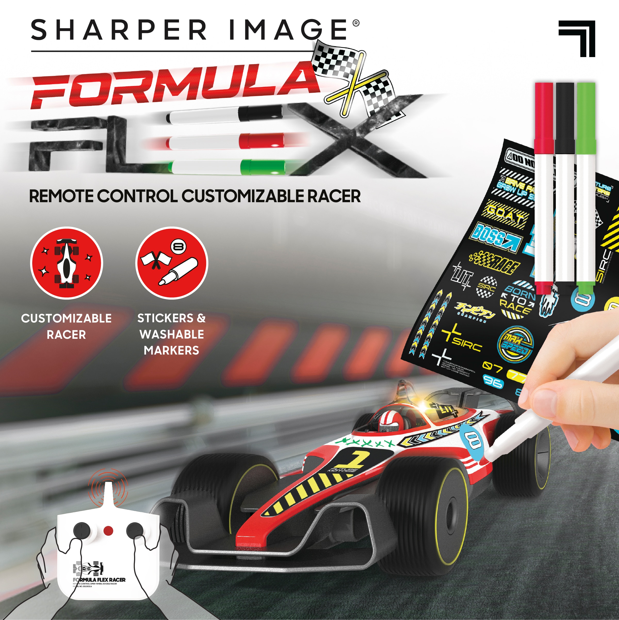 Radiocontrol Formula Flex Racer Doodle Sharper Image 3