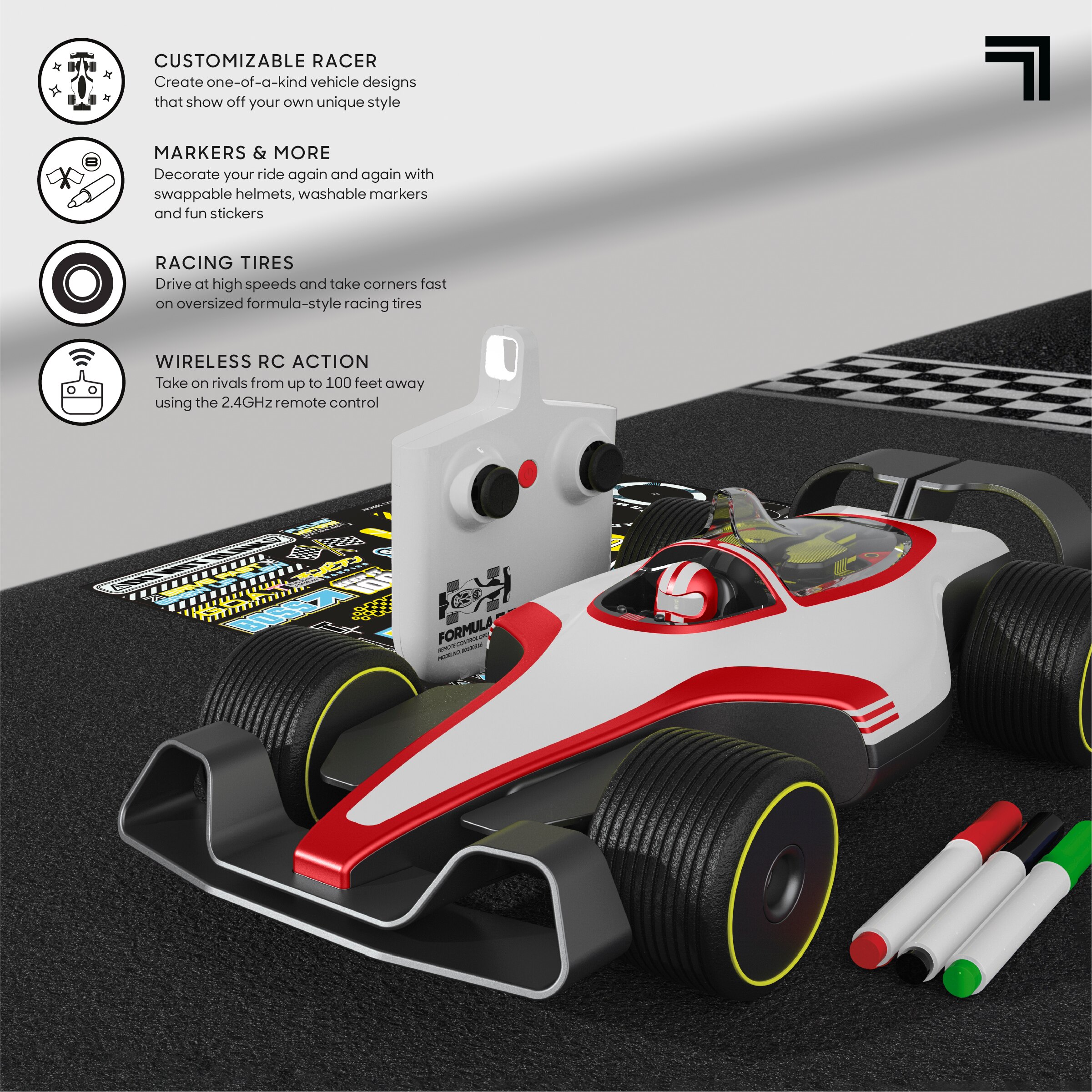 Radiocontrol Formula Flex Racer Doodle Sharper Image 5