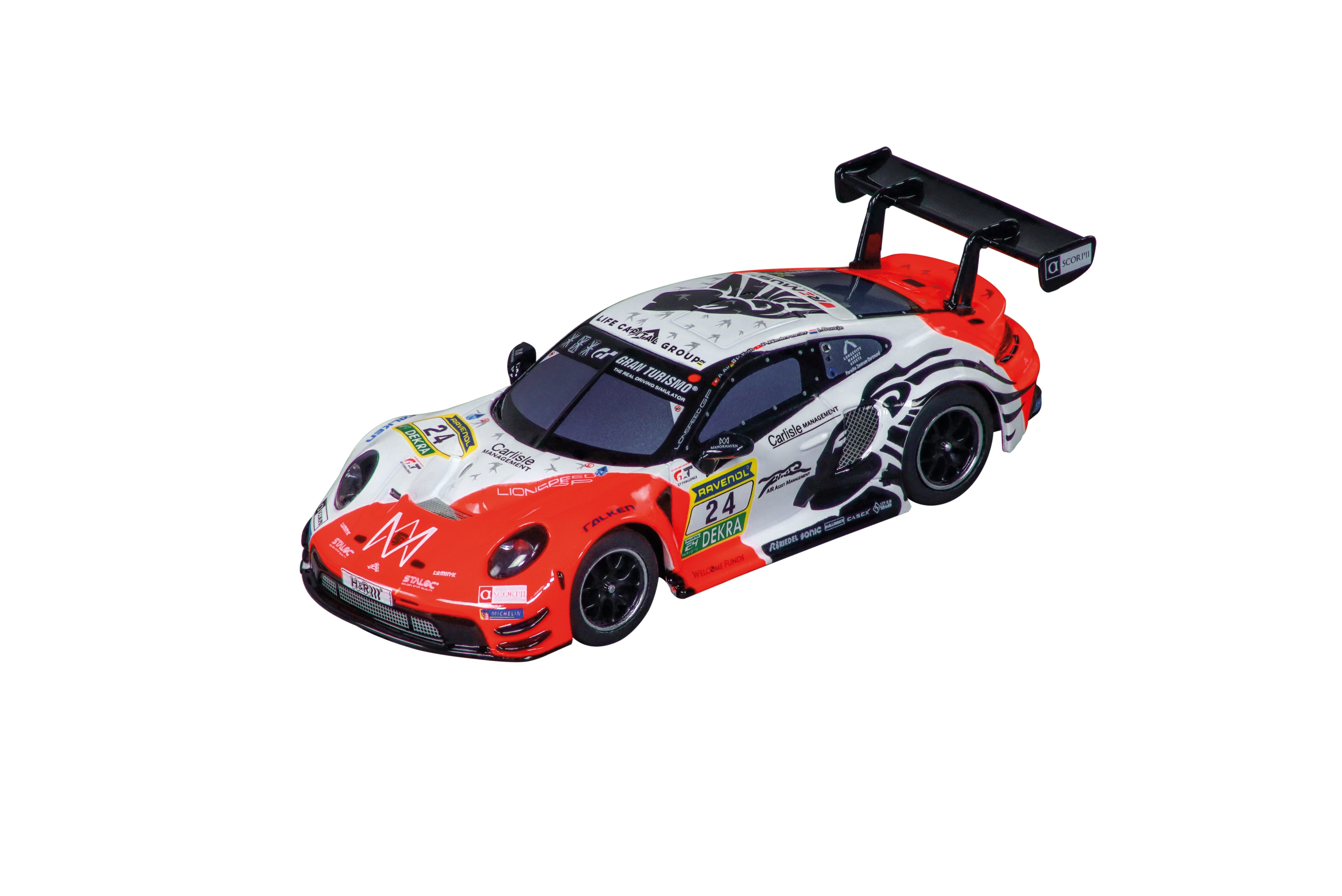 Coche radiocontrol Porsche 911 GT3 R Lionspeed GP, No.24 Carrera Hybrid 4