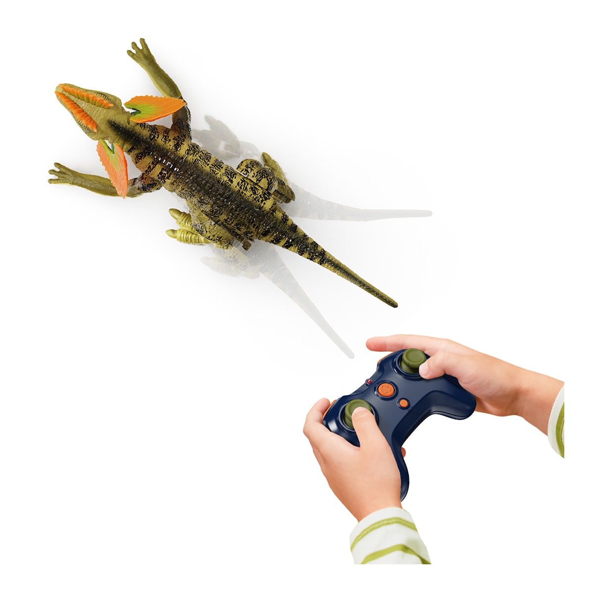 Dinosaurio Dilophosaurus con luces, sonido y a control remoto Terra 8