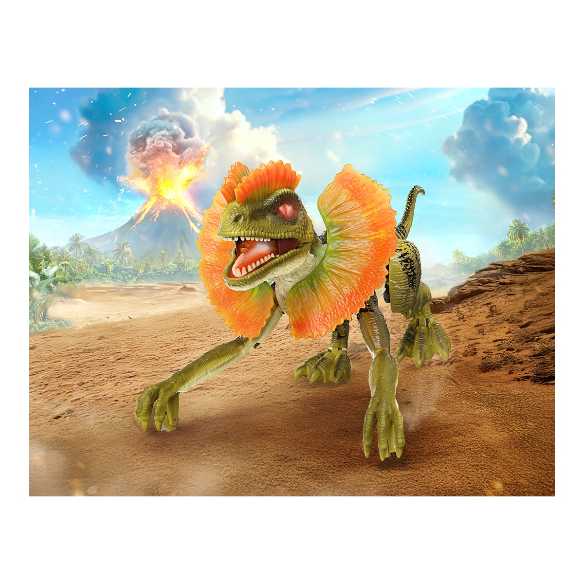 Dinosaurio Dilophosaurus con luces, sonido y a control remoto Terra 9
